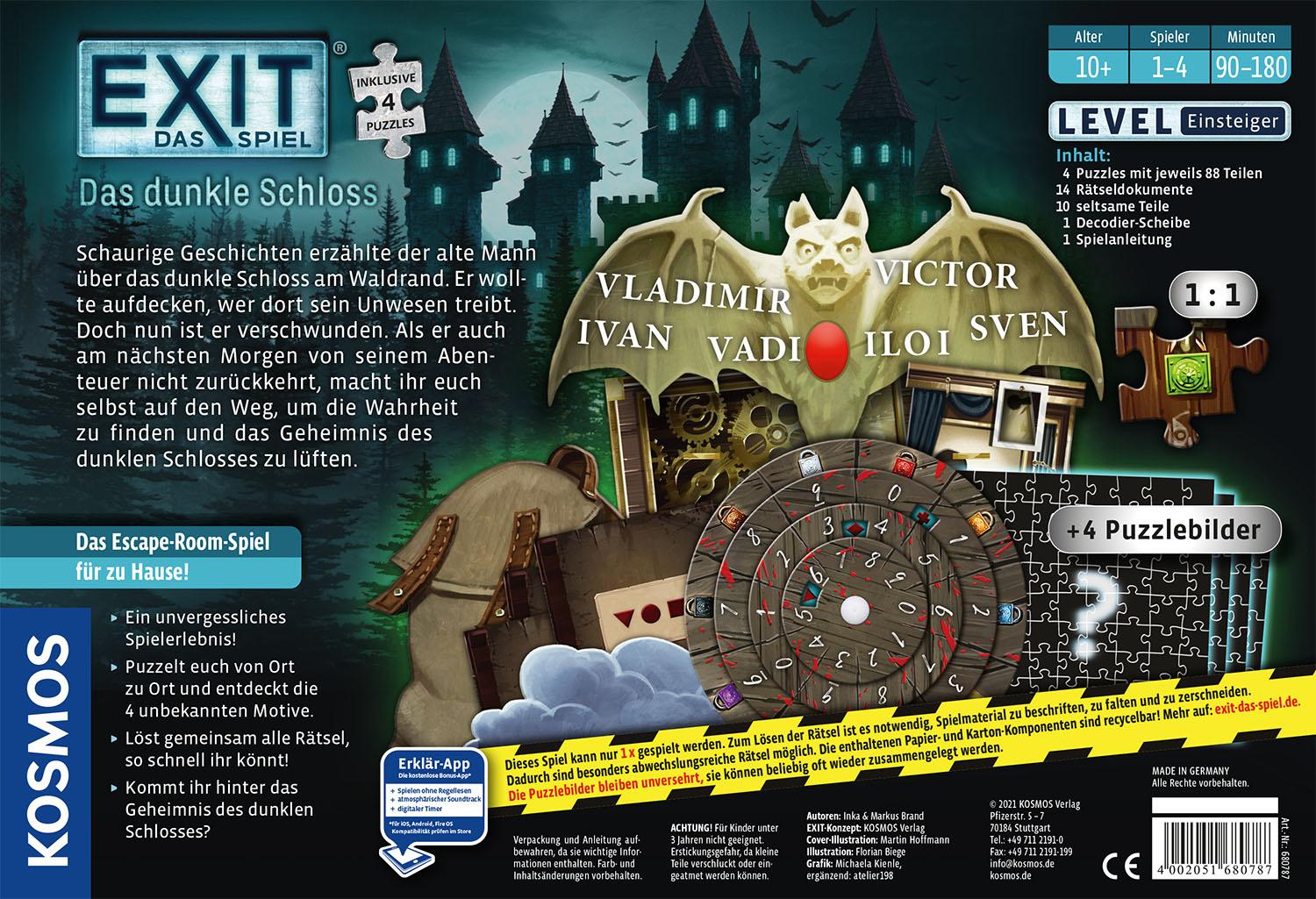Produktbild KOSMOS - EXIT - Das Spiel + Puzzle: Das dunkle Schloss 8 von 8