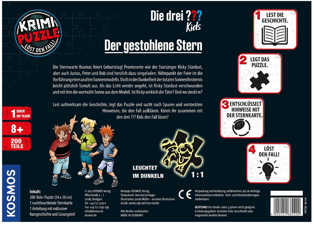 Produktbild KOSMOS - Drei??? Kids - Der gestohlene Stern, 200 Teile 2 von 6