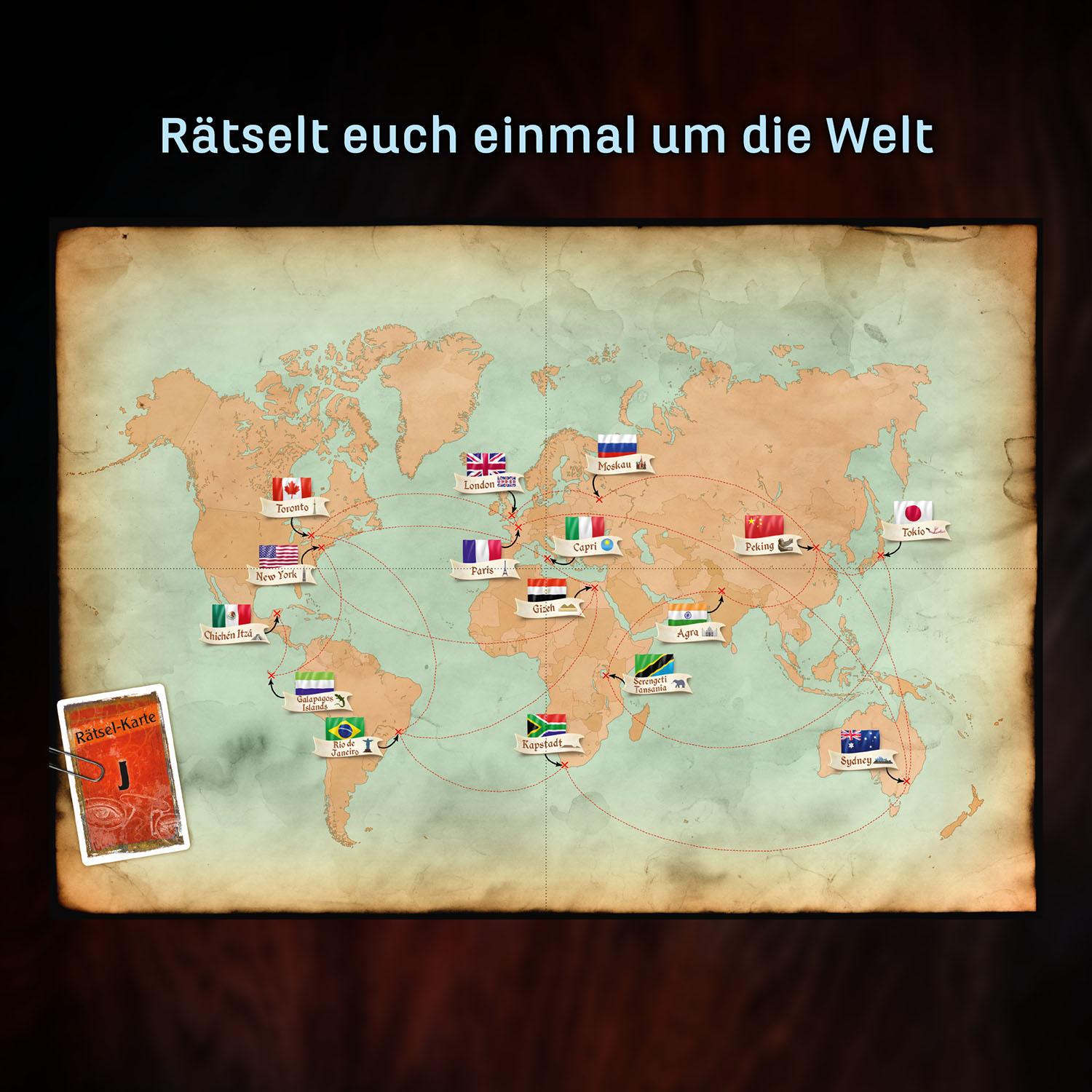 Produktbild KOSMOS - EXIT® - Das Spiel: Das Vermächtnis des Weltreisenden, Level: Fortgeschrittene 4 von 7