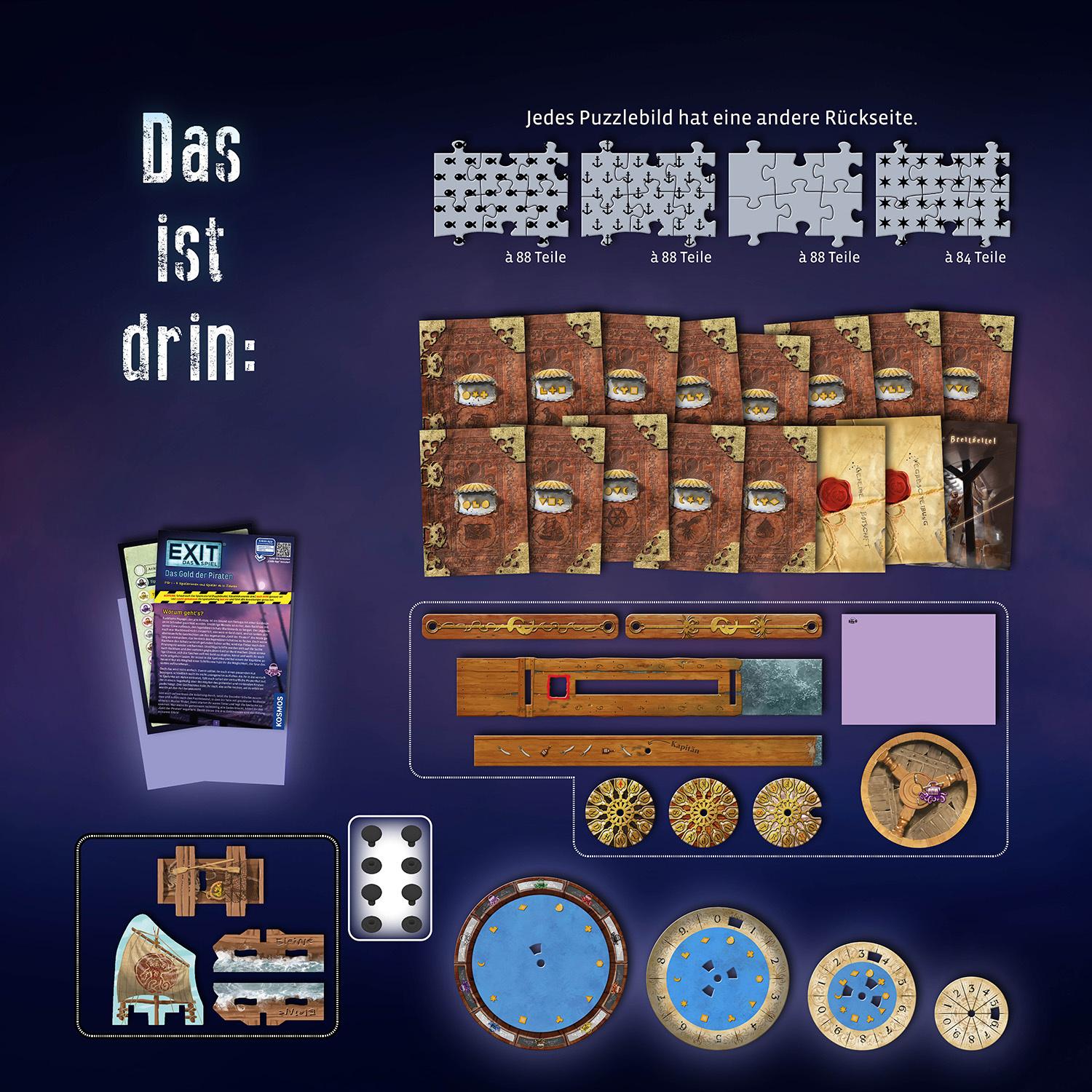 Produktbild KOSMOS - EXIT®-Das Spiel+Puzzle Das Gold der Piraten, Level Fortgeschrittene 6 von 7