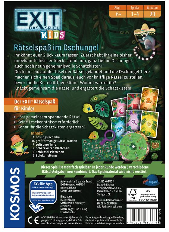 Produktbild KOSMOS - EXIT® - Das Spiel - Kids: Rätselspaß im Dschungel 2 von 6