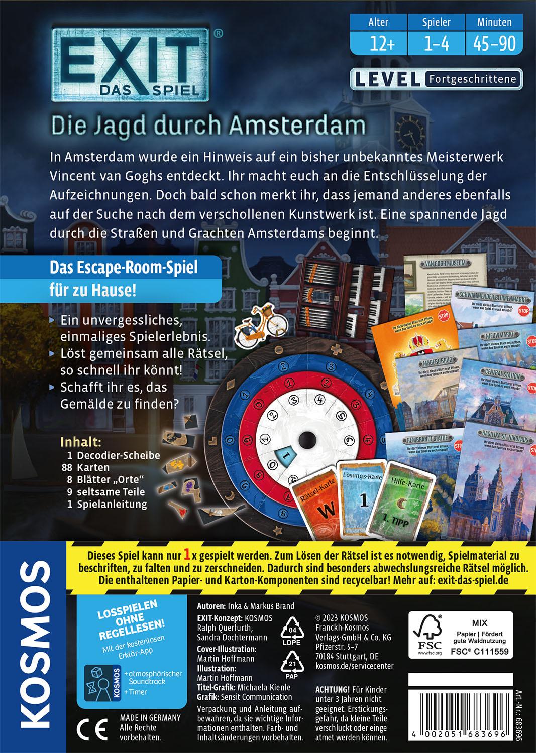 Produktbild KOSMOS - EXIT® - Das Spiel: Die Jagd durch Amsterdam 8 von 8