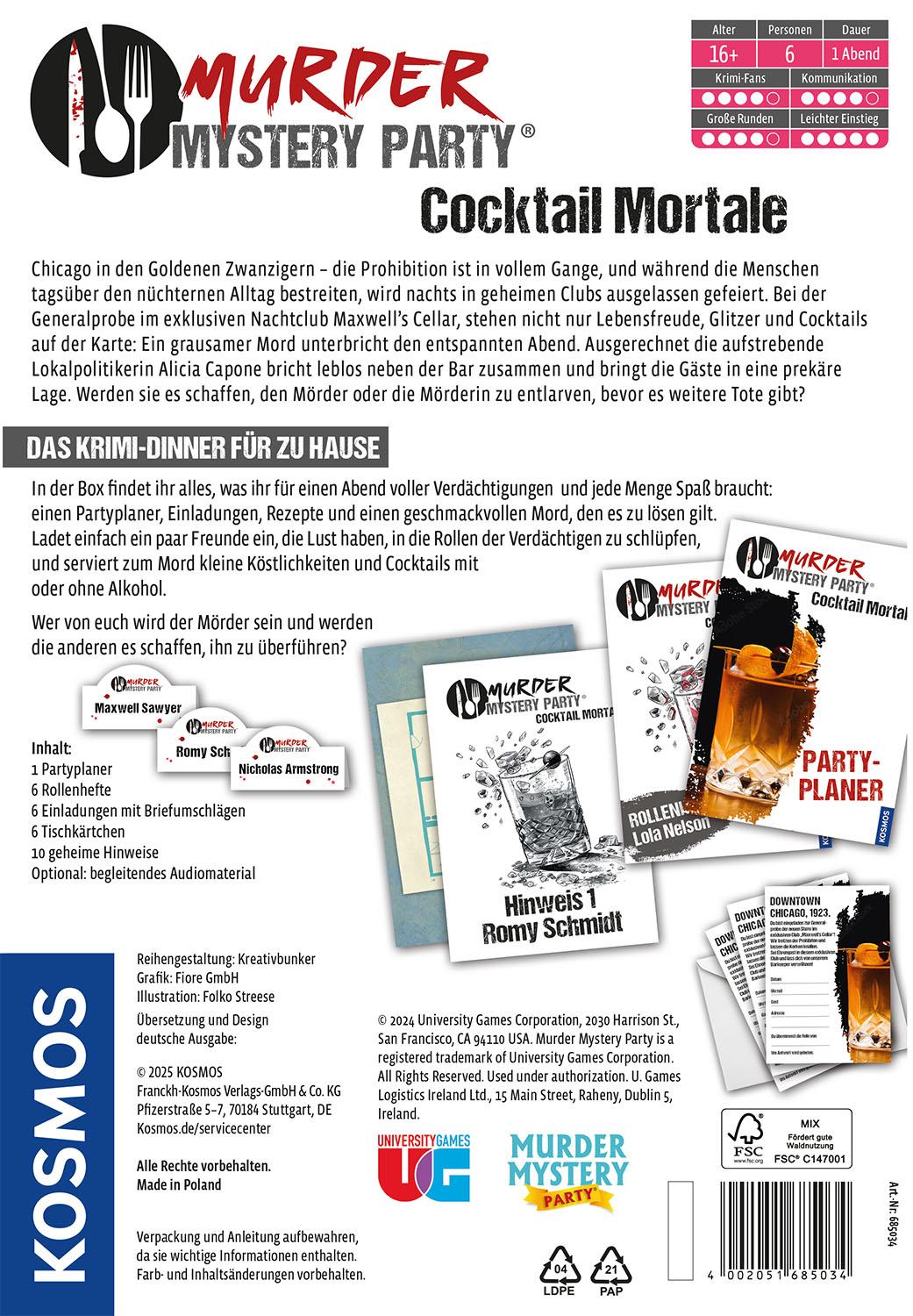 Produktbild KOSMOS - Murder Mystery Party Cocktail Mortale 6 von 6