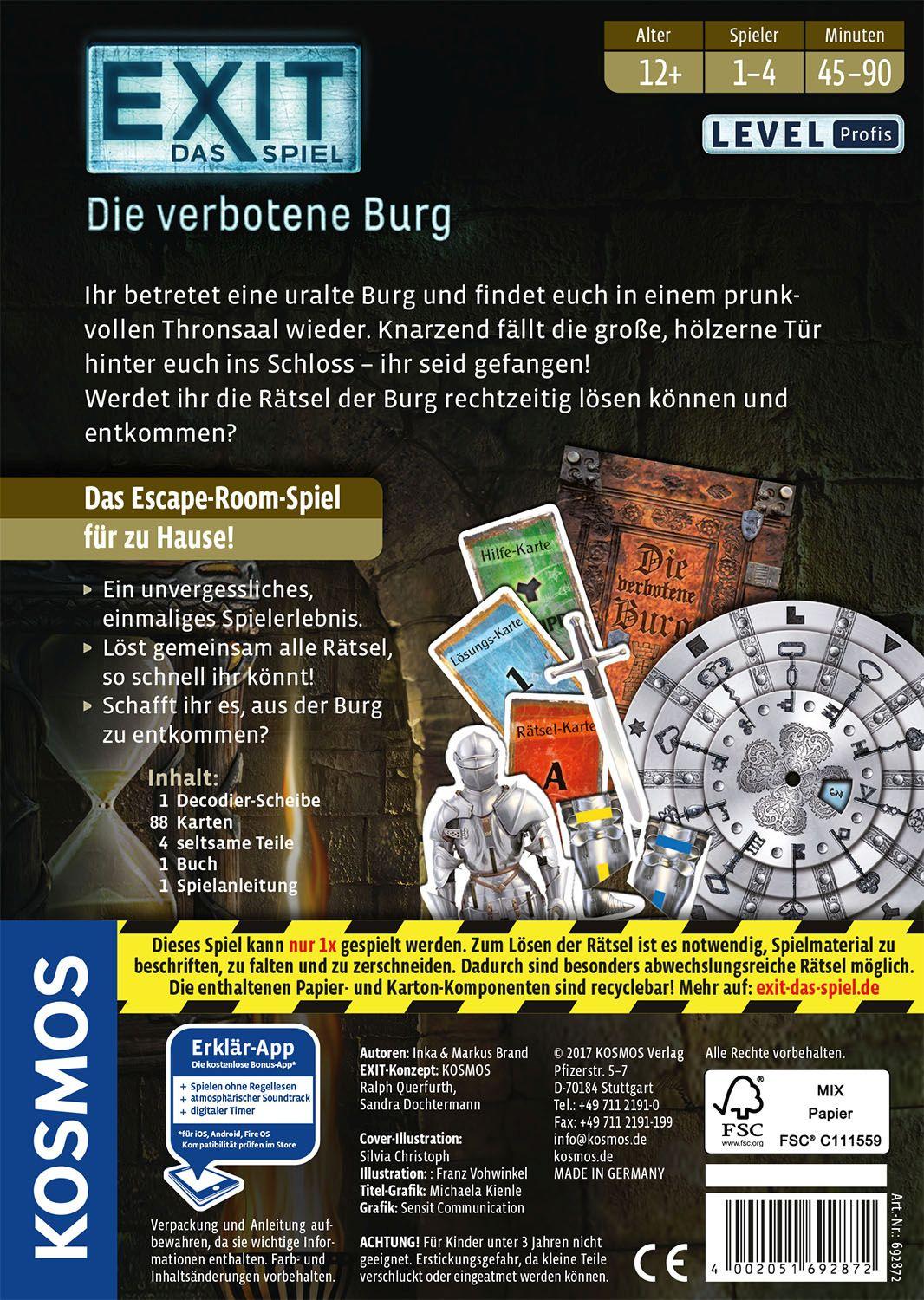 Produktbild KOSMOS - EXIT - Das Spiel - Die verbotene Burg 2 von 3