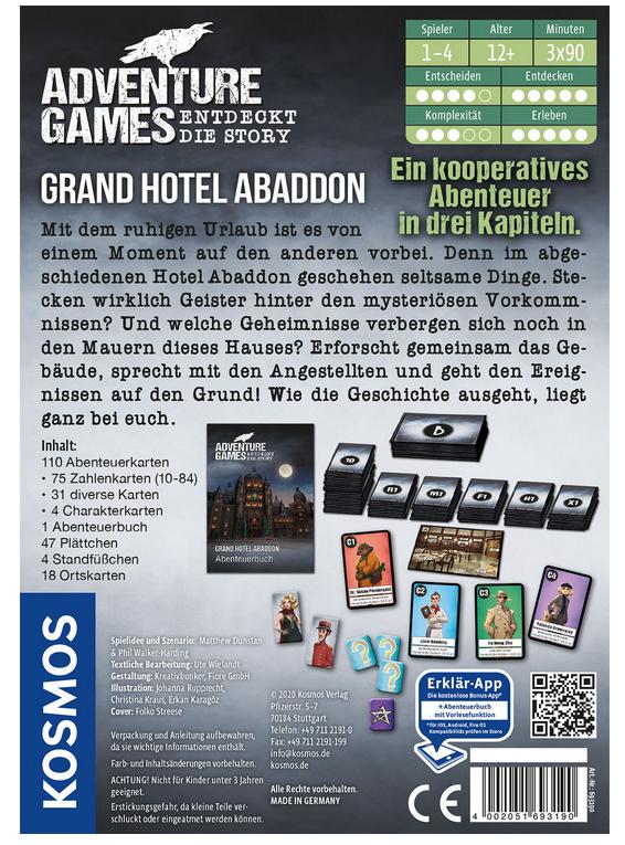 Produktbild KOSMOS - Adventure Games - Grand Hotel Abaddon 2 von 2