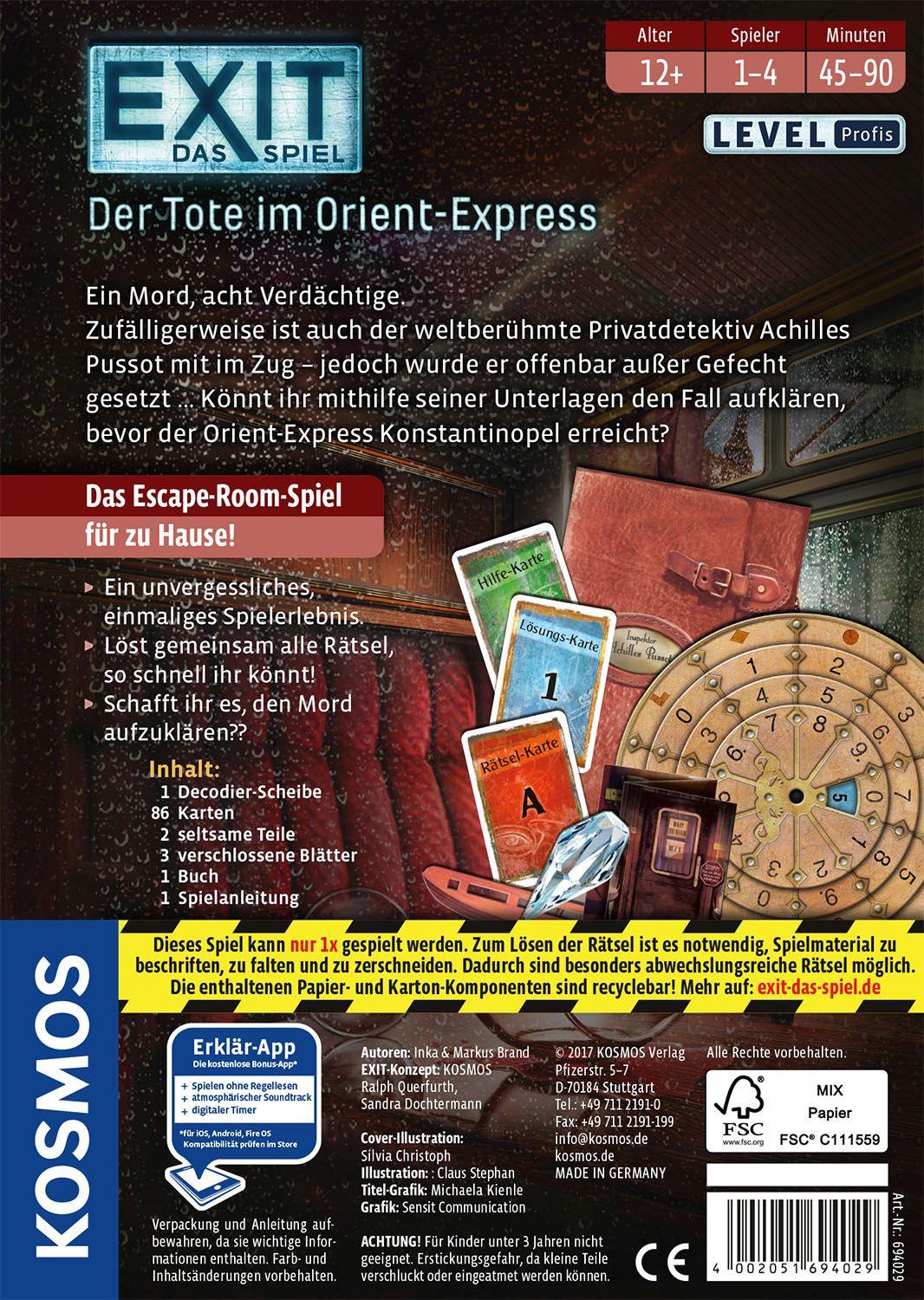 Produktbild KOSMOS - EXIT - Das Spiel - Der Tote im Orient-Express 2 von 5