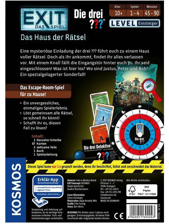 Produktbild KOSMOS - EXIT - Das Spiel - Das Haus der Rätsel 3 von 6