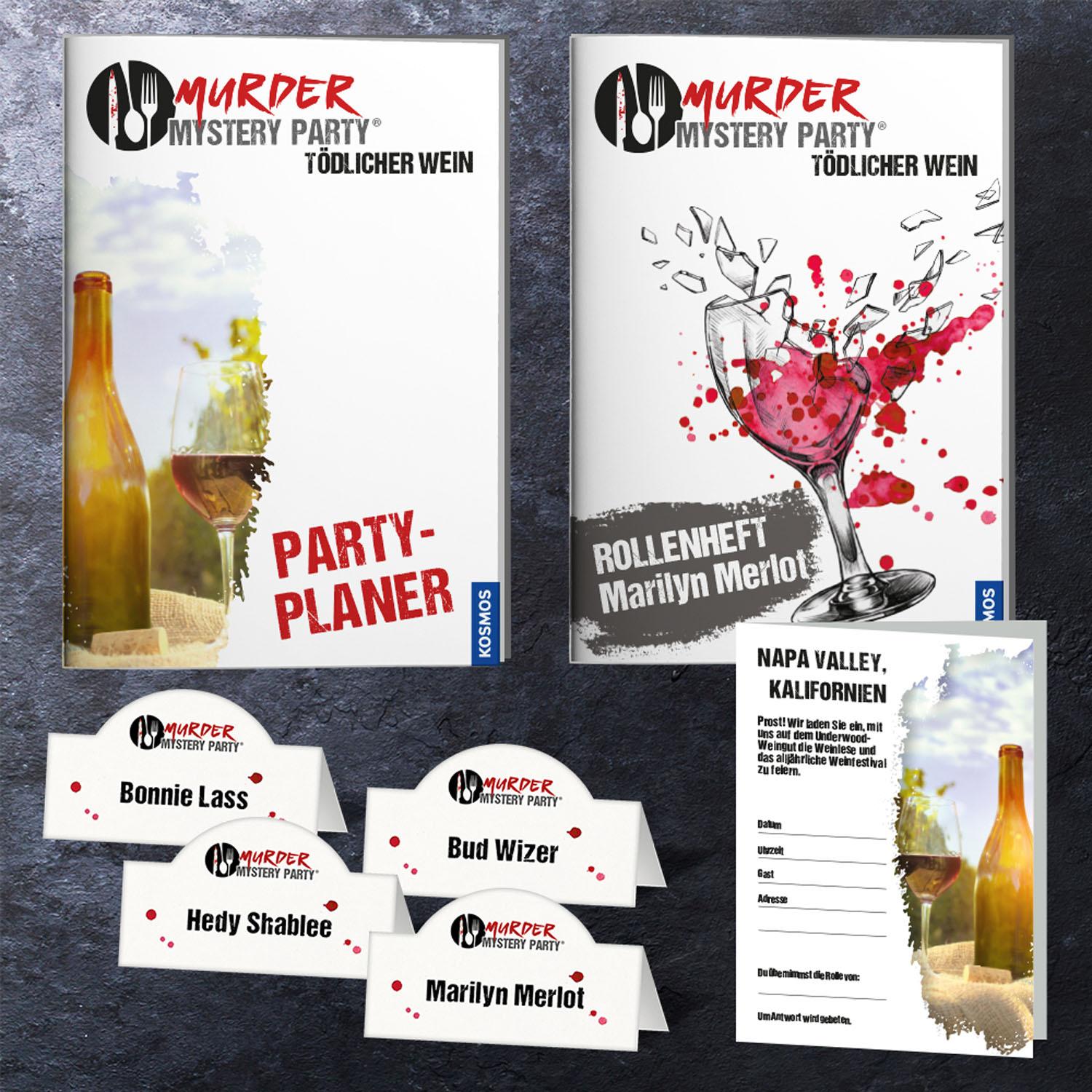 Produktbild KOSMOS - Murder Mystery Party - Tödlicher Wein - Das Krimi-Dinner für zu Hause 3 von 4