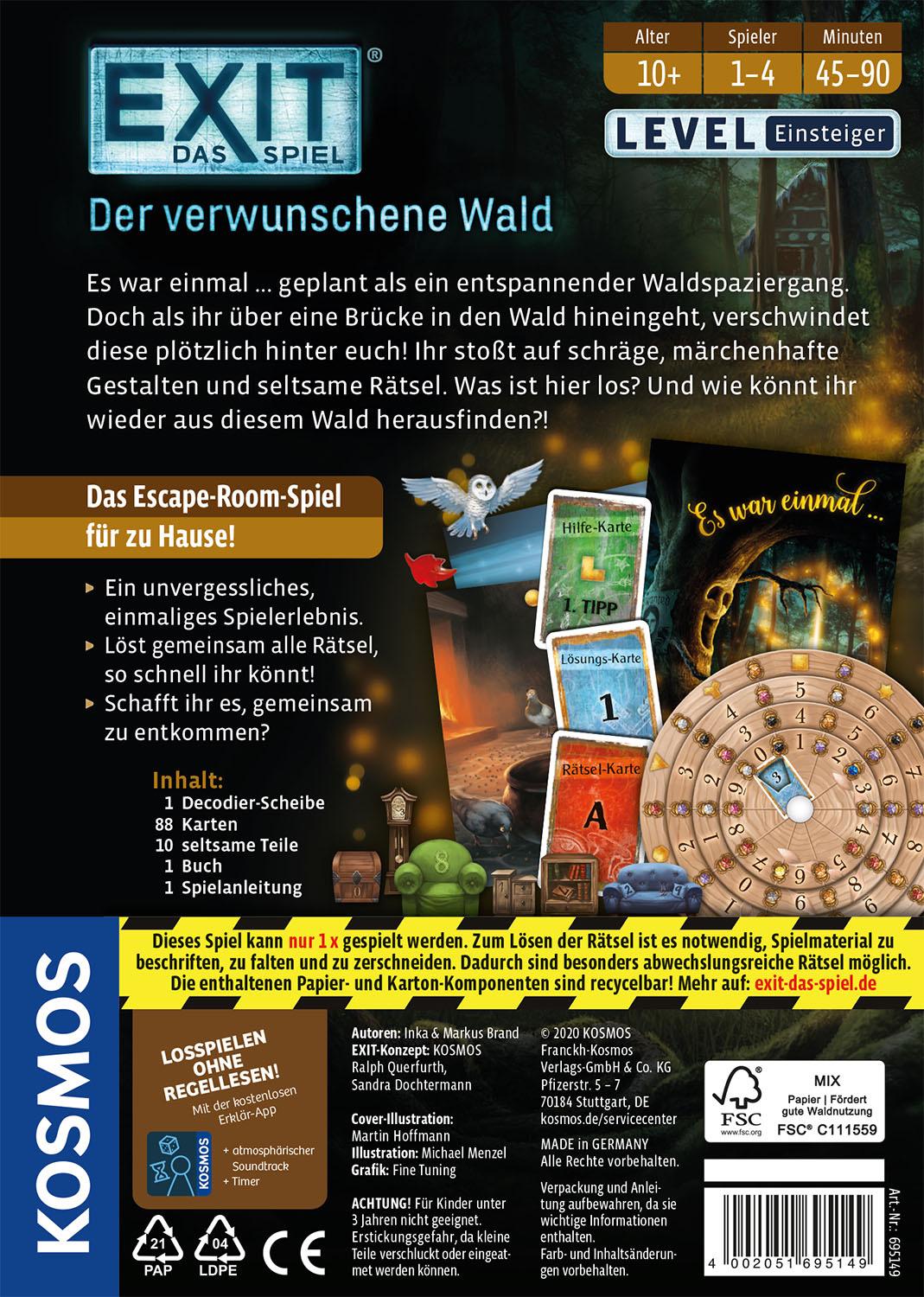 Produktbild KOSMOS - EXIT - Das Spiel: Der verwunschene Wald - Level: Einsteiger 7 von 7