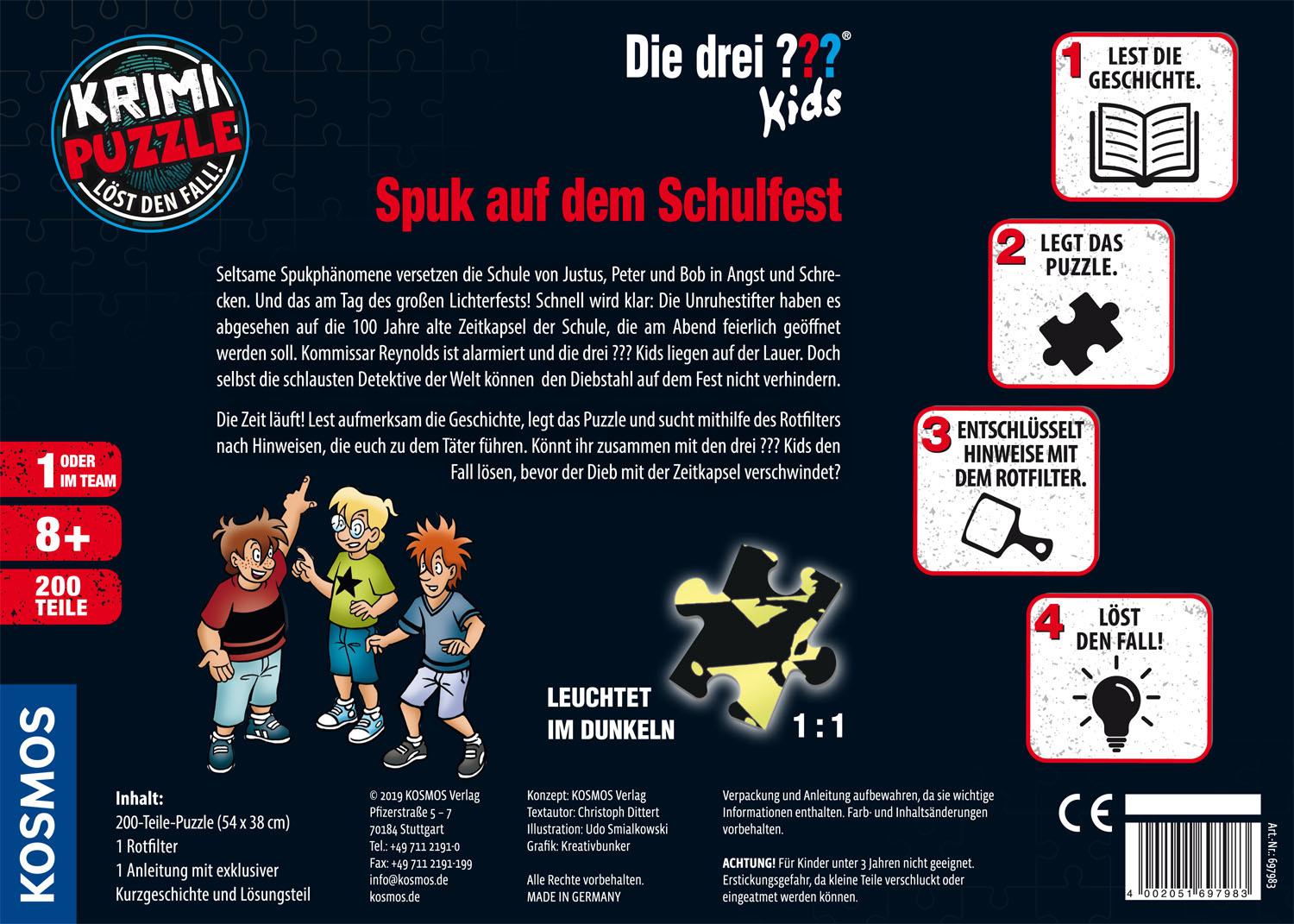 Produktbild KOSMOS - Krimi Puzzle: Die drei ??? Kids - Spuk auf dem Schulfest 2 von 6