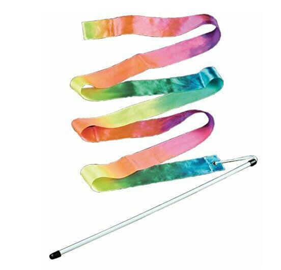 Kuenen - Regenbogen Gymnastikband (2 m) mit Stange