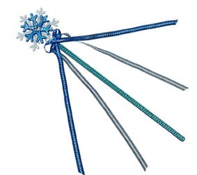 Rubies - Glitzerstab Schneeflöckchen weiß-blau