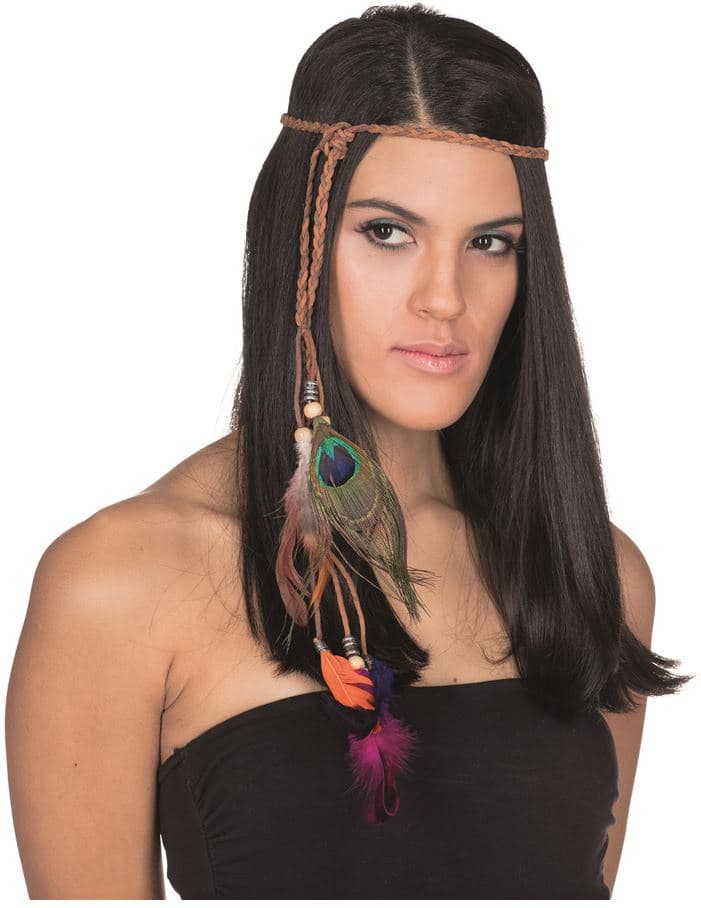 Rubies - Kopfband mit Federn bunt