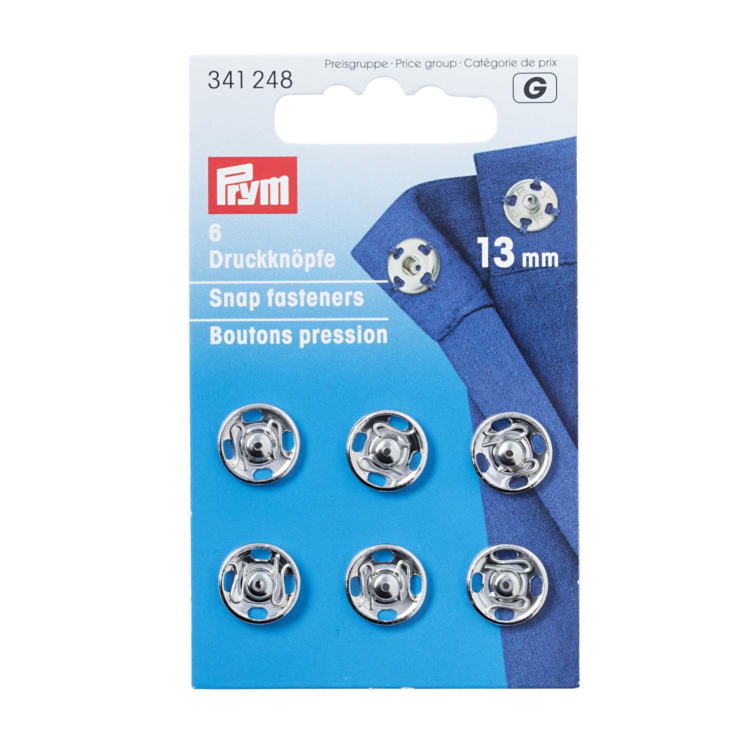 Prym Annähdruckknöpfe 13 mm silberfarbig