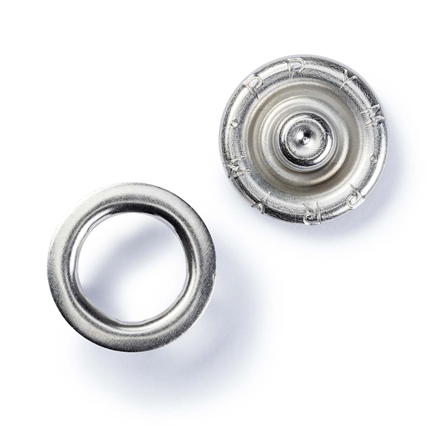 Produktbild Prym nähfreie Druckknopfe Jersey Zackenring Messing 10 mm silberfarbig 3 von 3