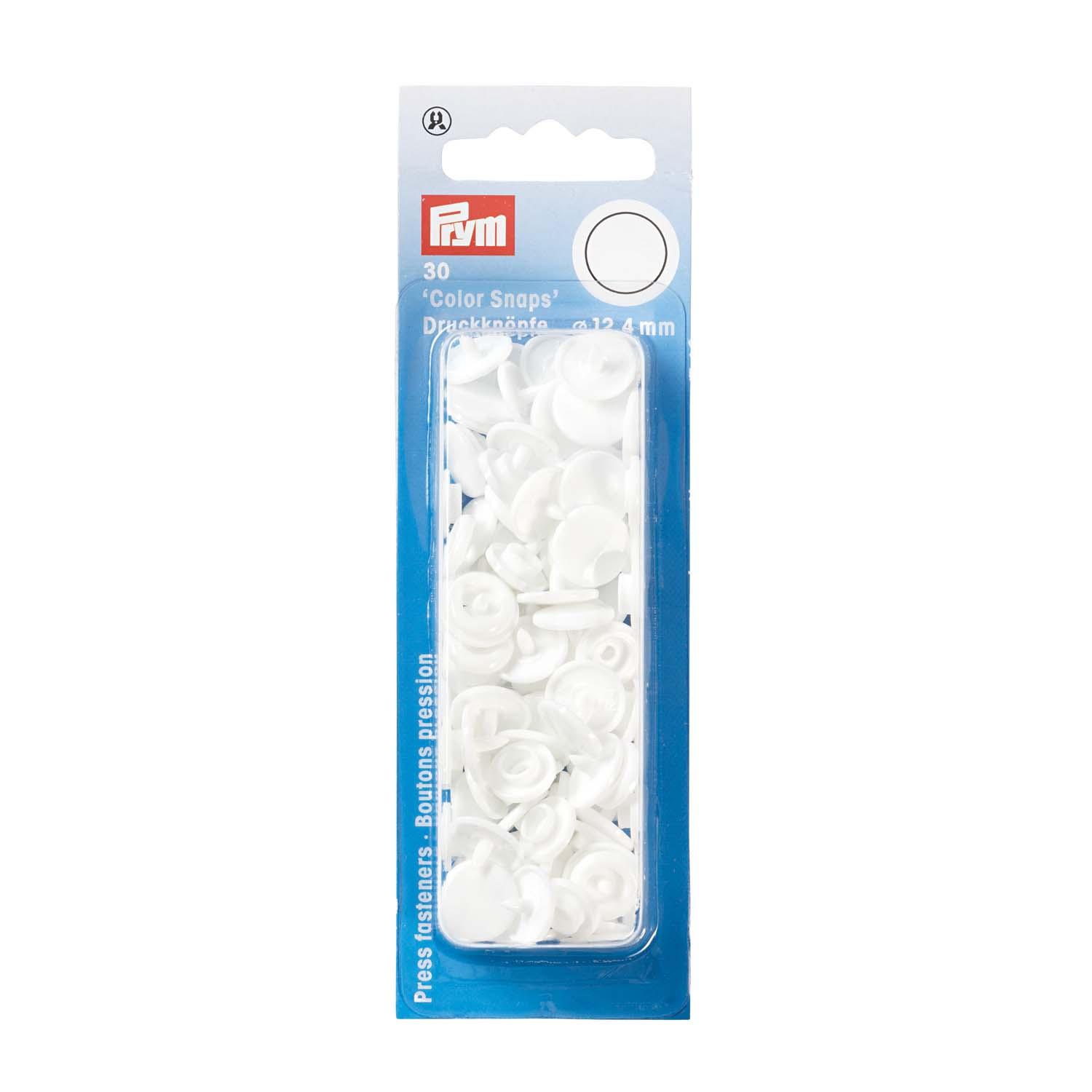 Prym nähfreie Druckknöpfe Color Snaps rund 12,4 mm weiß