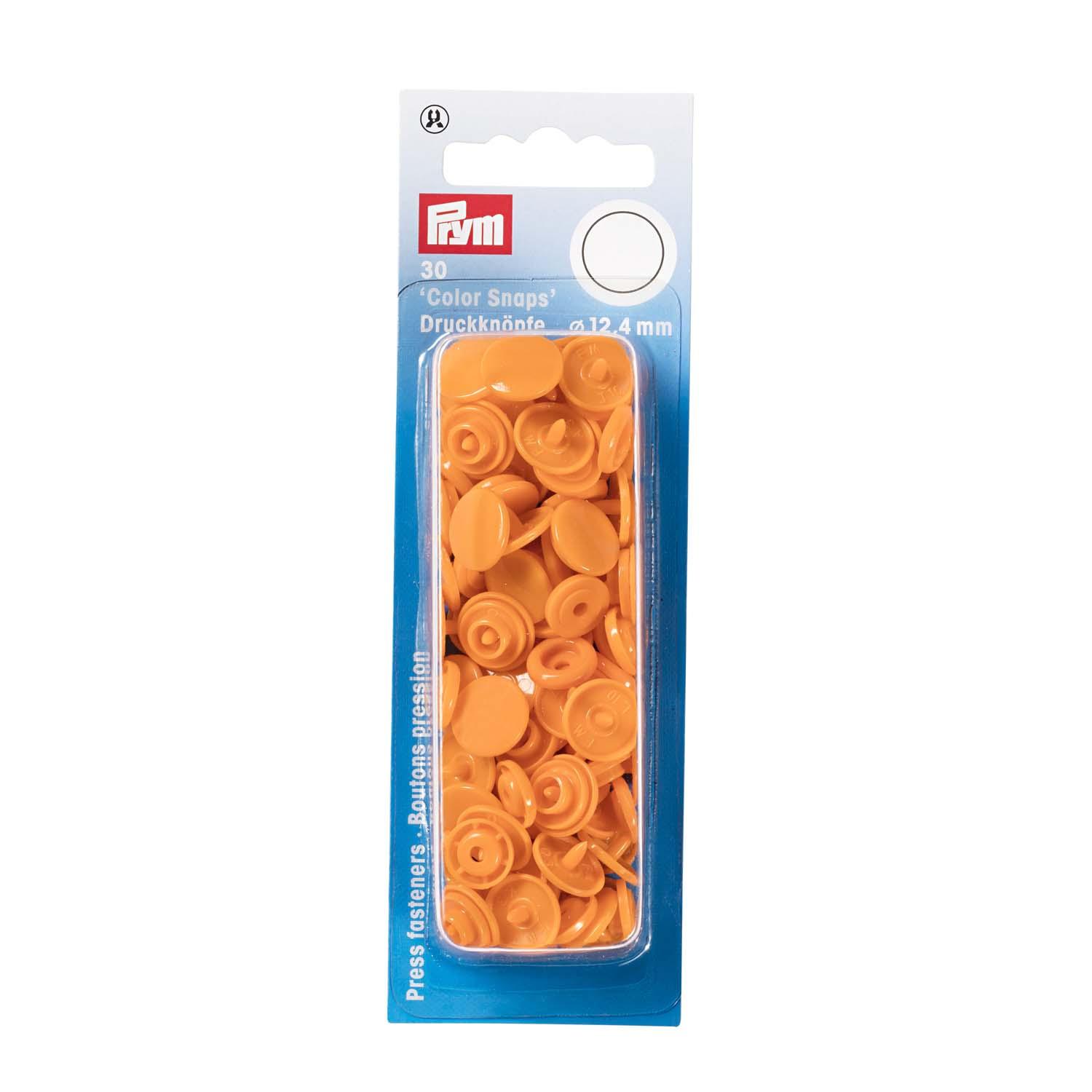 Prym nähfreie Druckknöpfe Color Snaps rund 12,4 mm orange