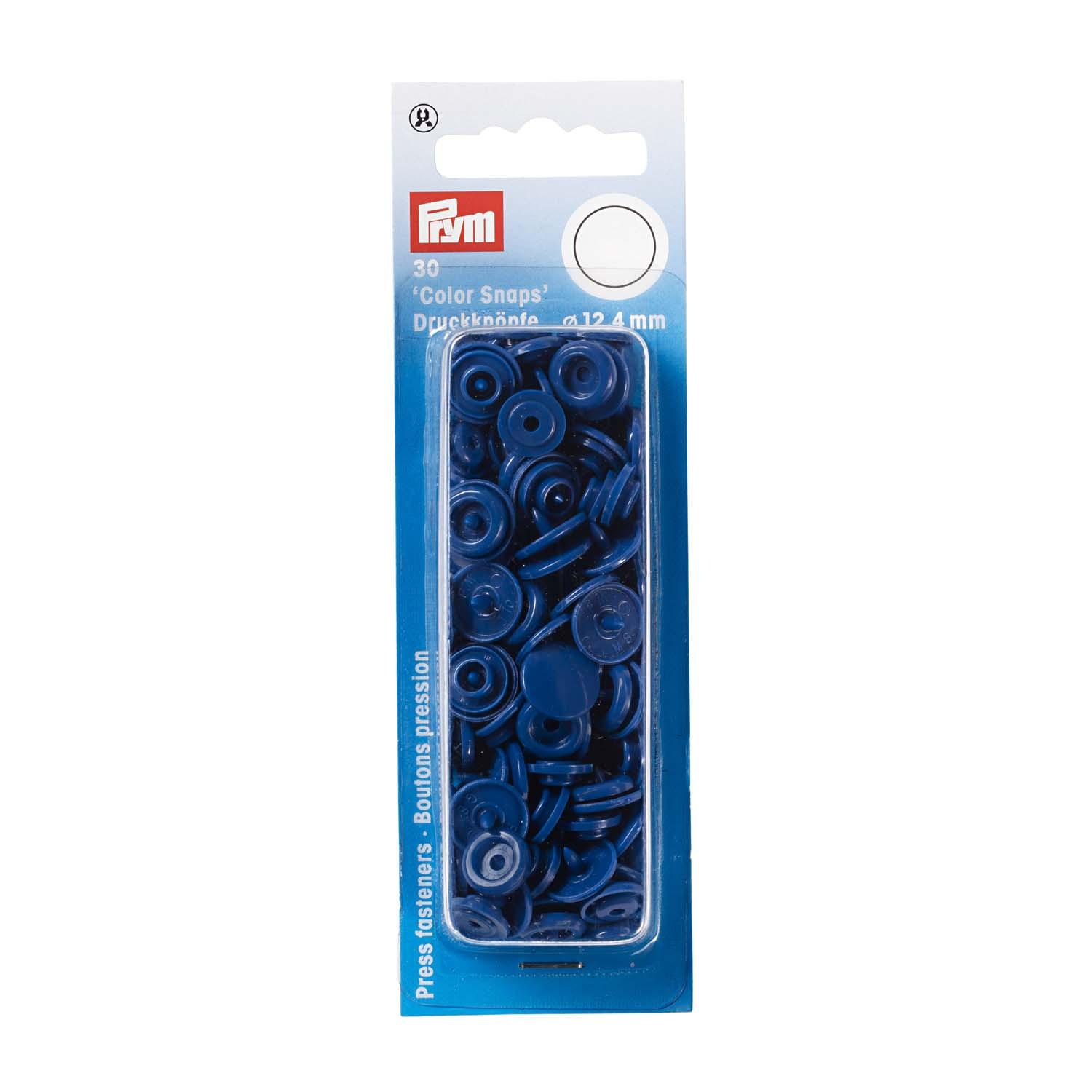 Prym nähfreie Druckknöpfe Color Snaps rund 12,4 mm blau