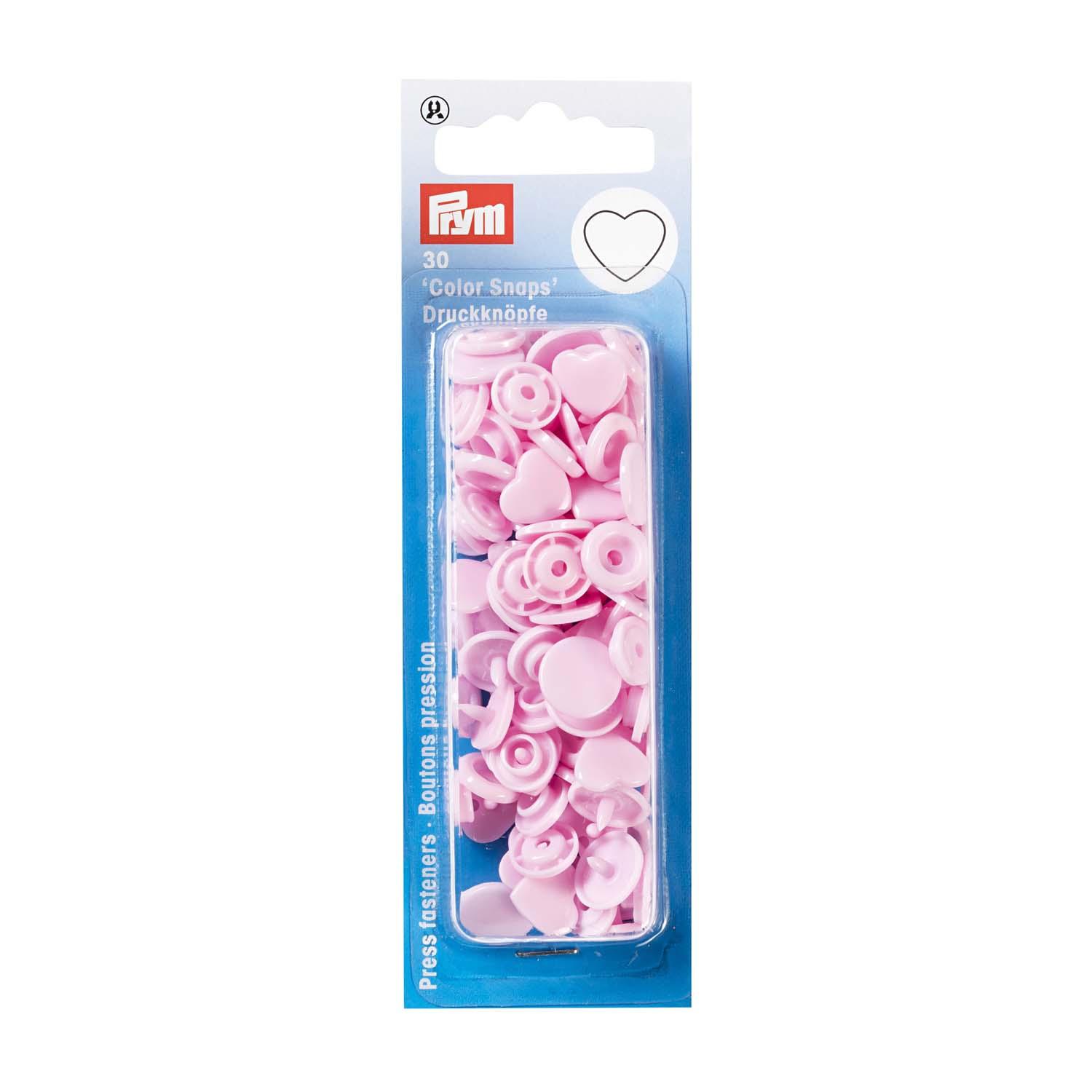 Prym nähfreie Druckknöpfe Color Snaps Herz rosa