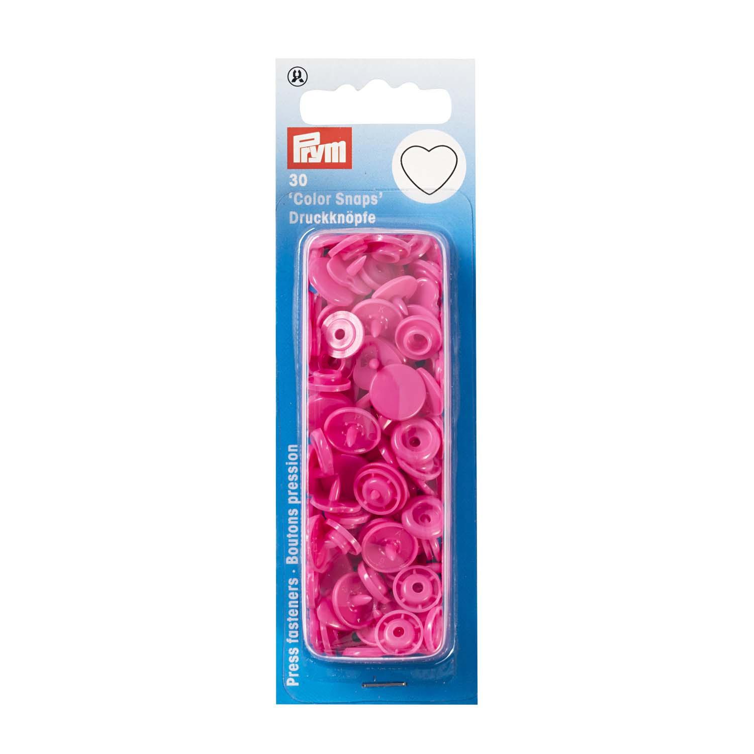 Prym nähfreie Druckknöpfe Color Snaps Herz pink
