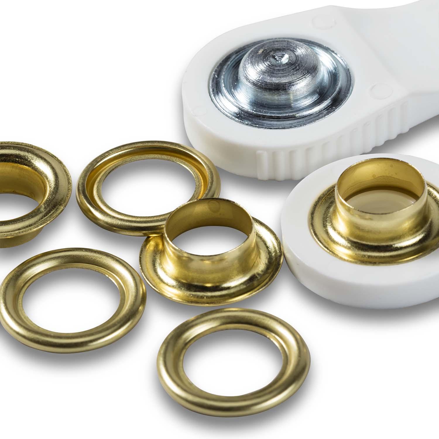 Produktbild Prym Ösen und Scheiben Messing 11,0 mm goldfarbig 3 von 3