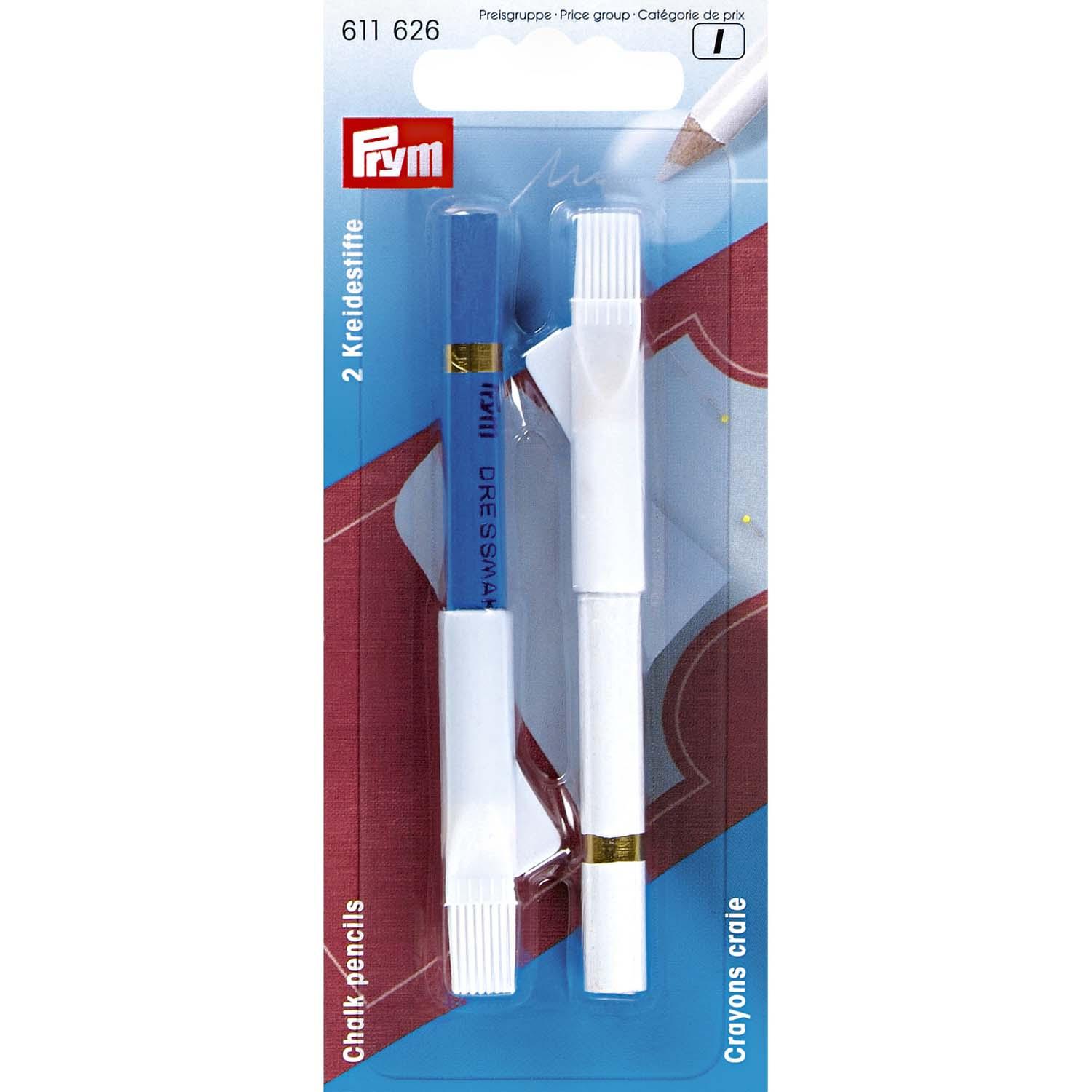 Prym Kreidestifte + Bürste weiß/blau