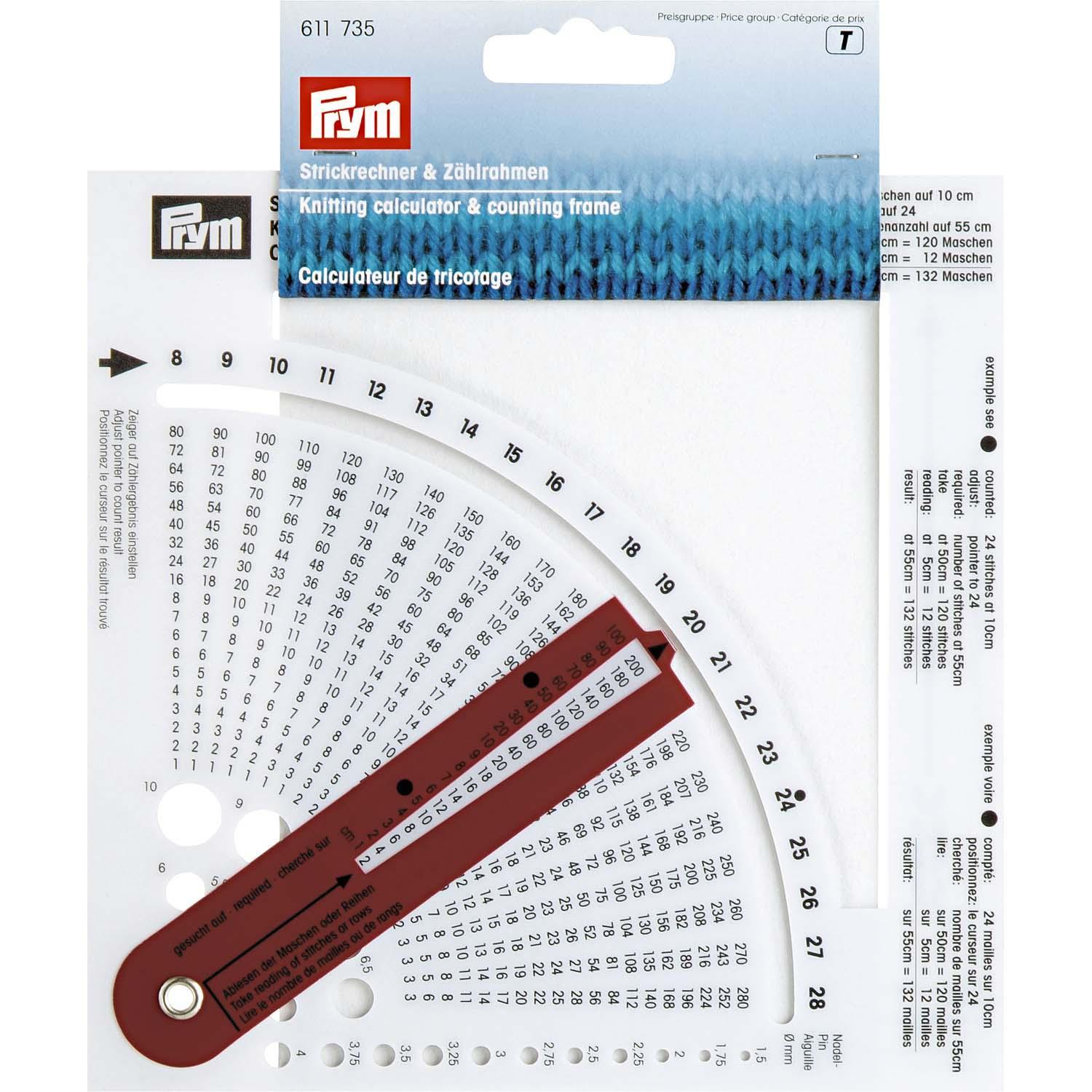 Prym Strickrechner mit Zählrahmen Kunststoff
