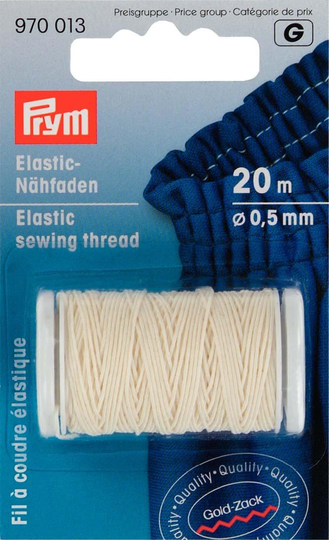 Prym Elastic-Nähfaden 0,5 mm rohweiß