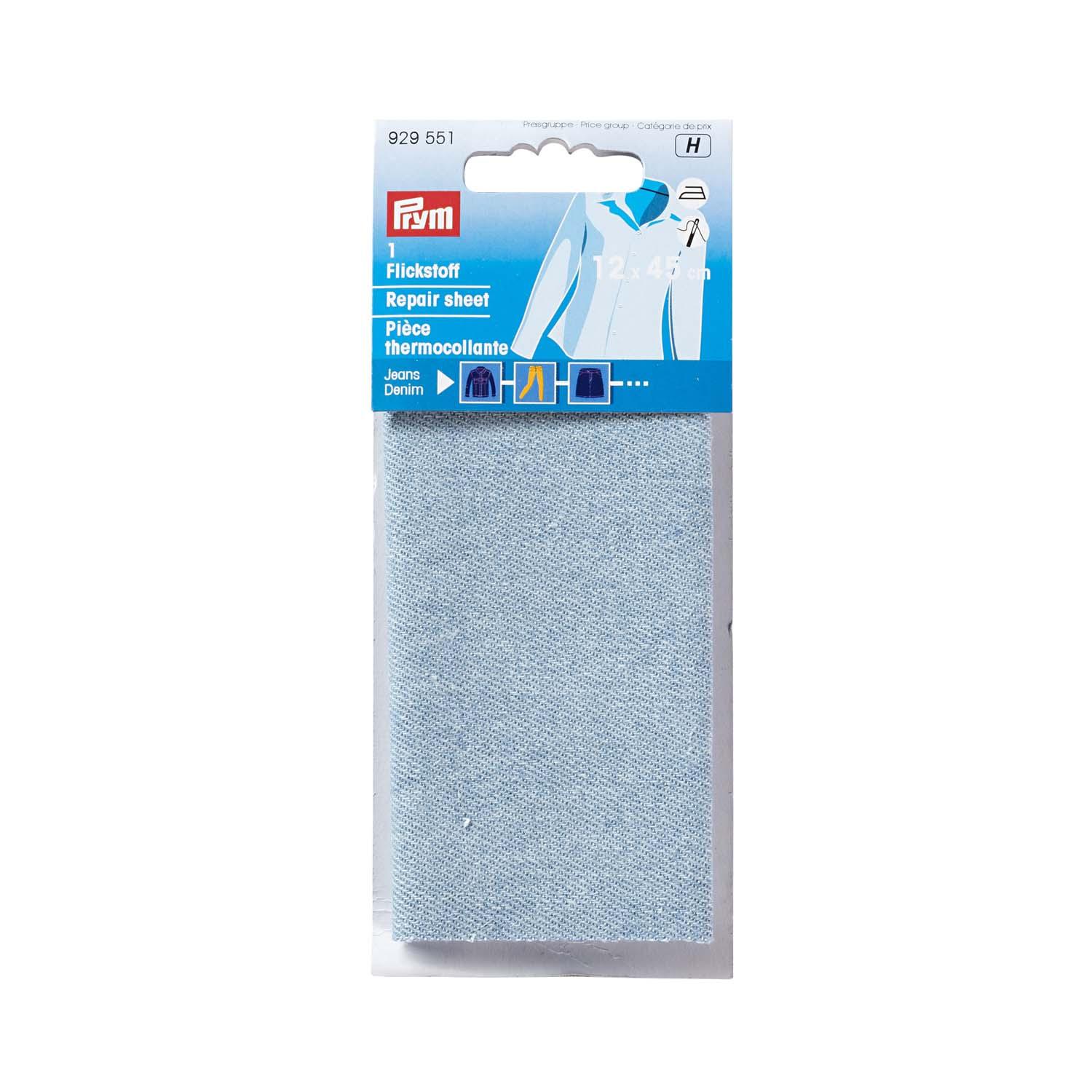 Prym Flickstoff Jeans (bügeln) 12 x 45 cm hellblau