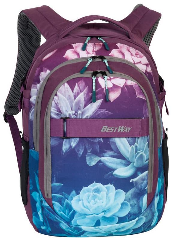 BESTWAY Rucksack graugrün/rosa