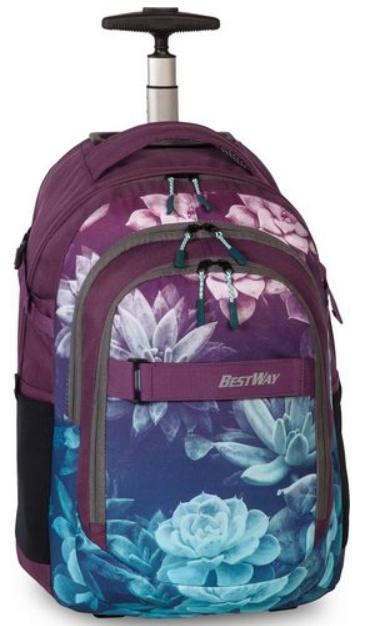 BESTWAY Rucksack Evolution Roller Trolley Sukkulente Lila