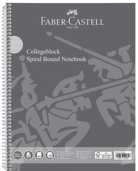 FABER-CASTELL Collegeblock A4 liniert 80 Blatt 90g