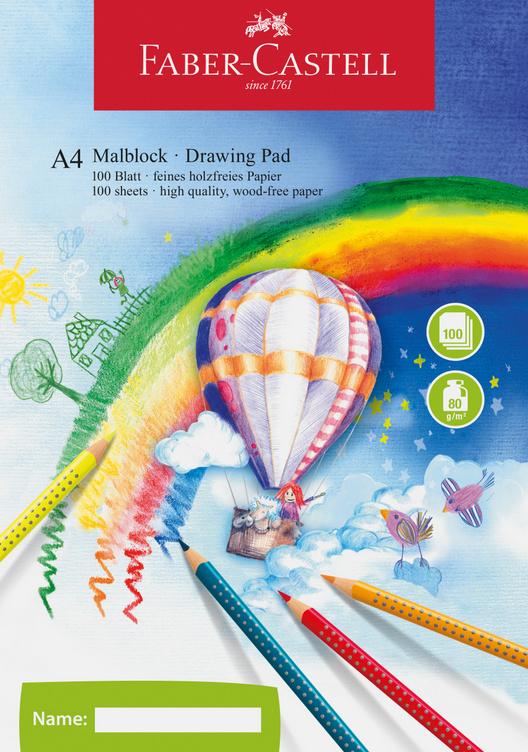 FABER-CASTELL Malblock A4 100Blatt holzfrei