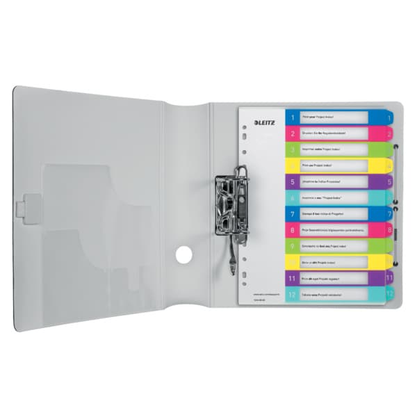 Produktbild LEITZ Register PP, PC-bedruckbar A4 überbreit WOW 12 Taben 3 von 6