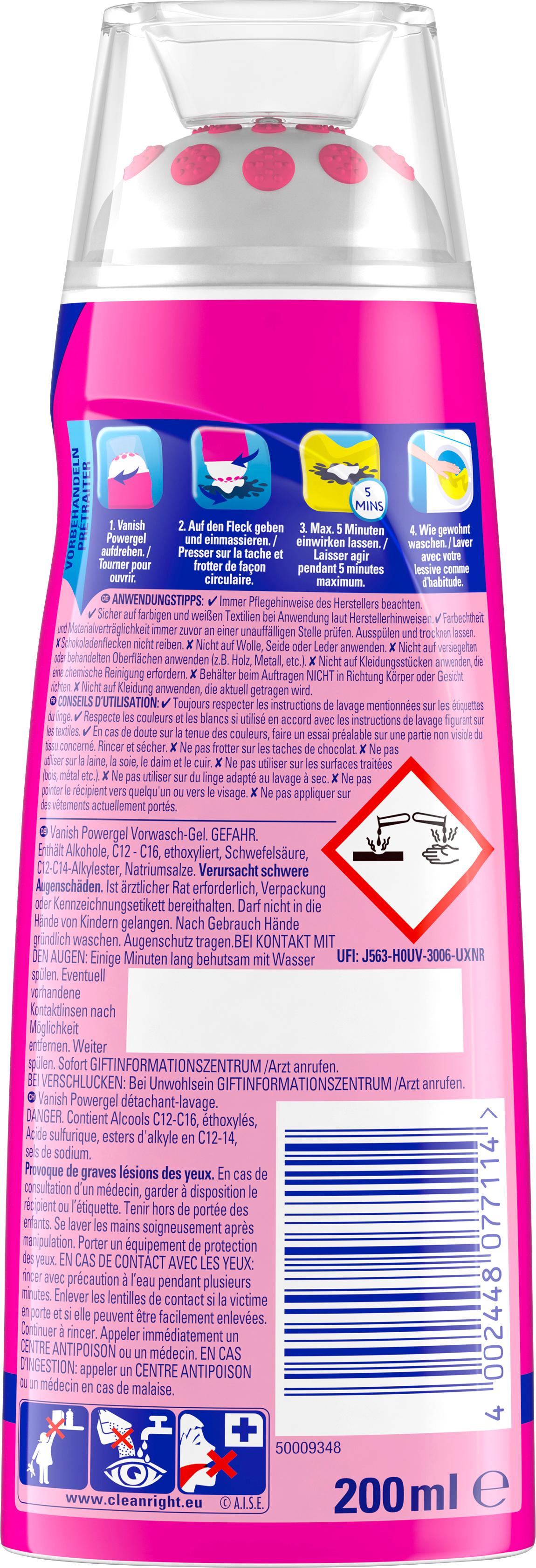 Produktbild Vanish Oxi Action Fleckenentferner PowerGel 2 von 9