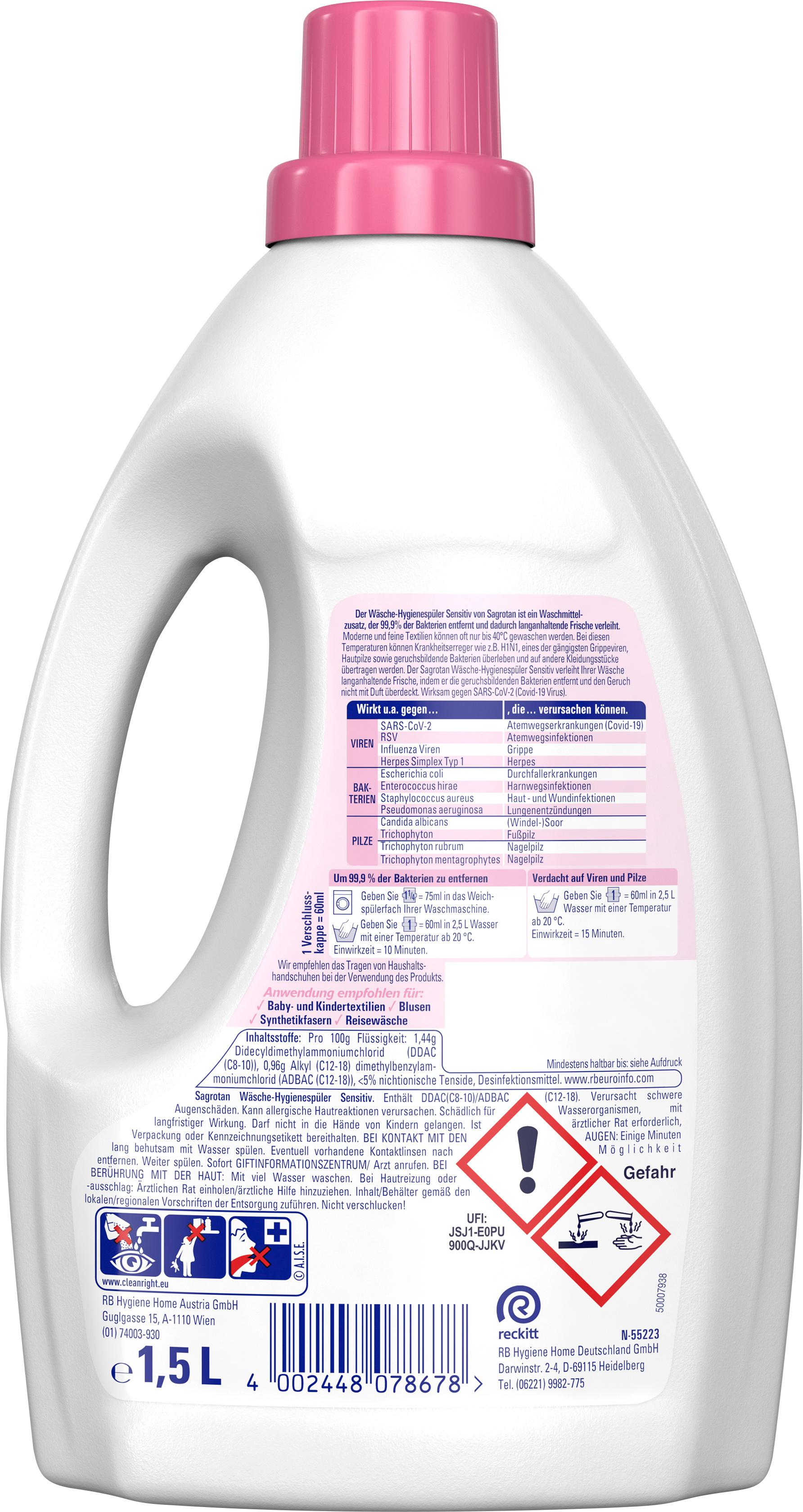 Produktbild SAGROTAN Wäsche-Hygienespüler Sensitiv 2 von 6