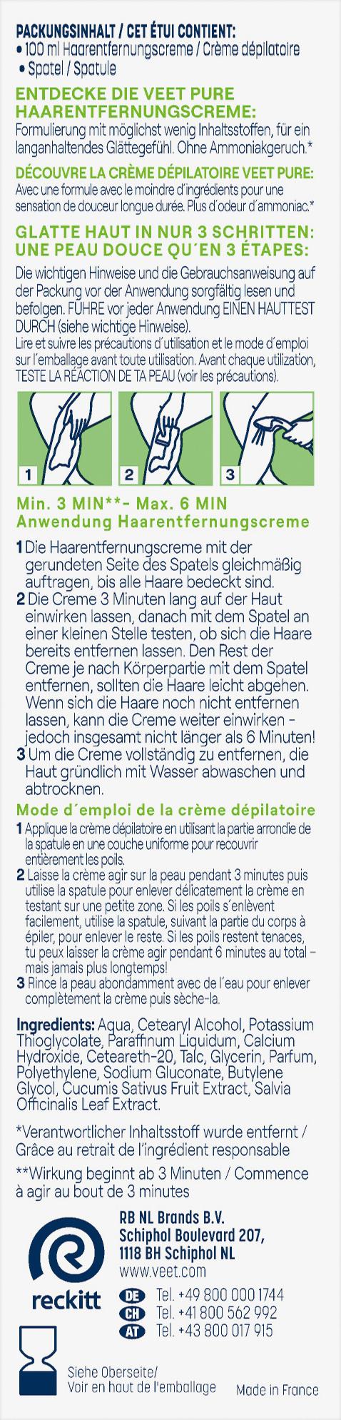 Produktbild Veet PURE Haarentfernungscreme trockene Haut 3 von 6