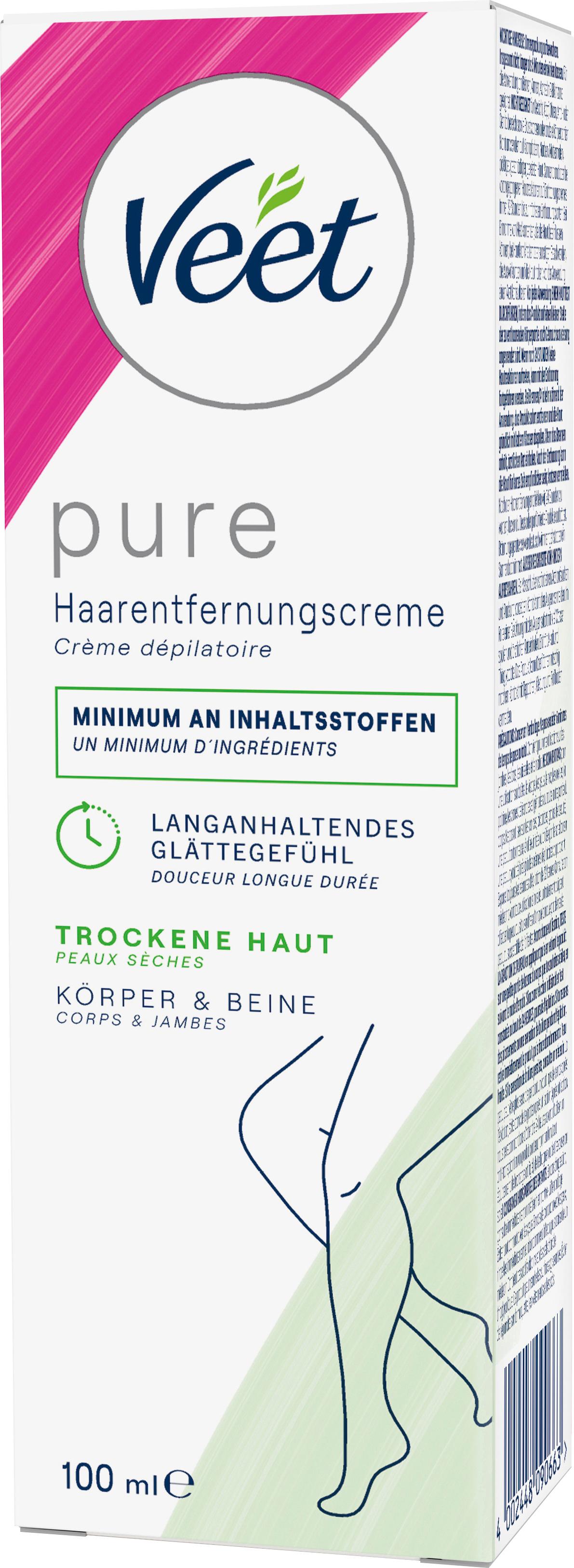 Veet PURE Haarentfernungscreme trockene Haut