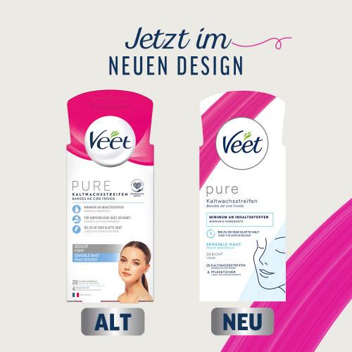 Produktbild Veet PURE Gesicht Kaltwachsstreifen Sensible Haut 6 von 10