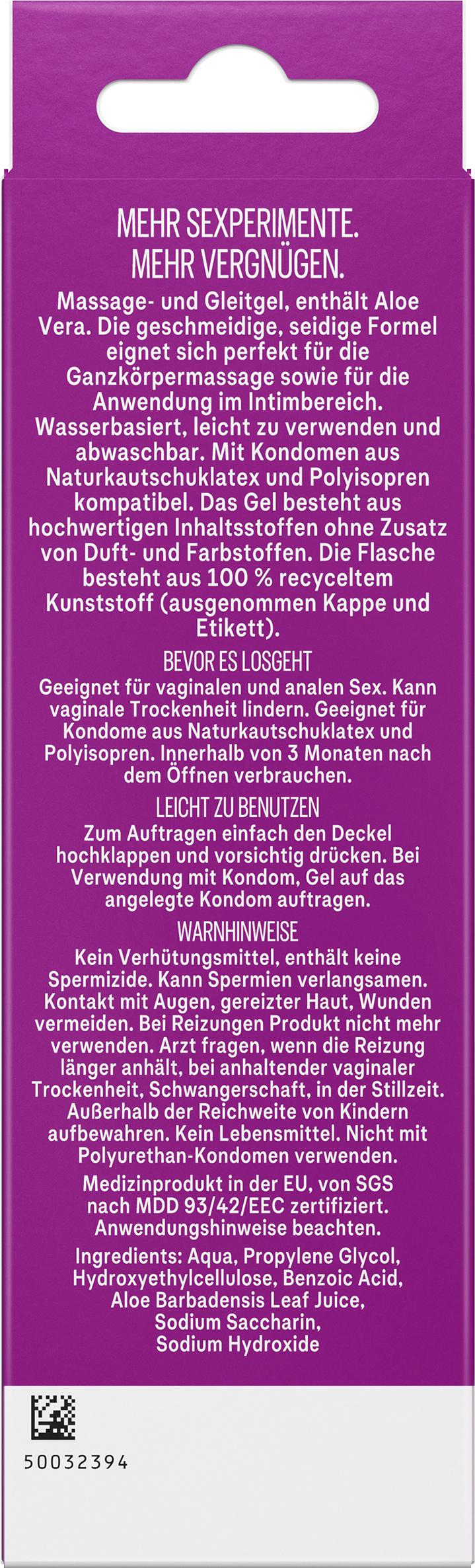 Produktbild Durex 2in1 Massage-&Gleitgel Aloe Vera 2 von 8