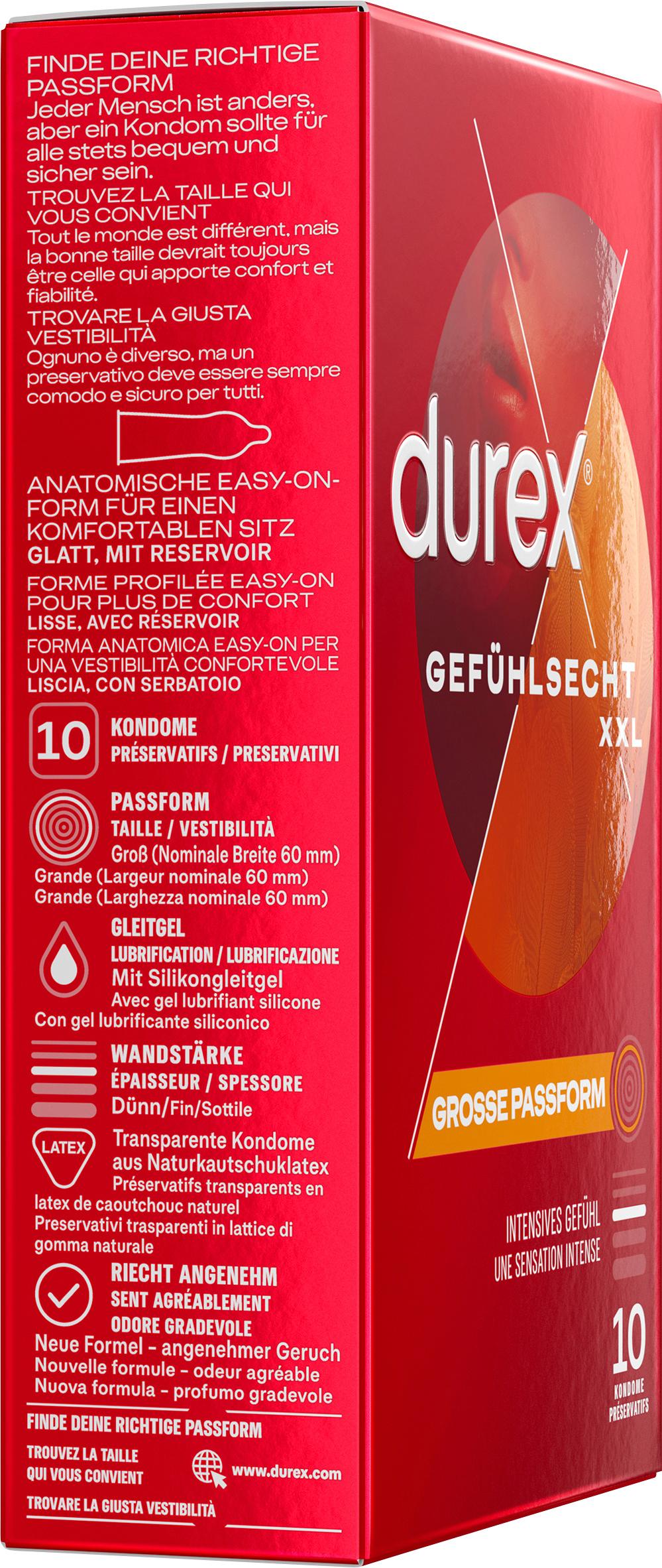 Produktbild Durex Gefühlsecht XXL 10 Stück 16 von 28