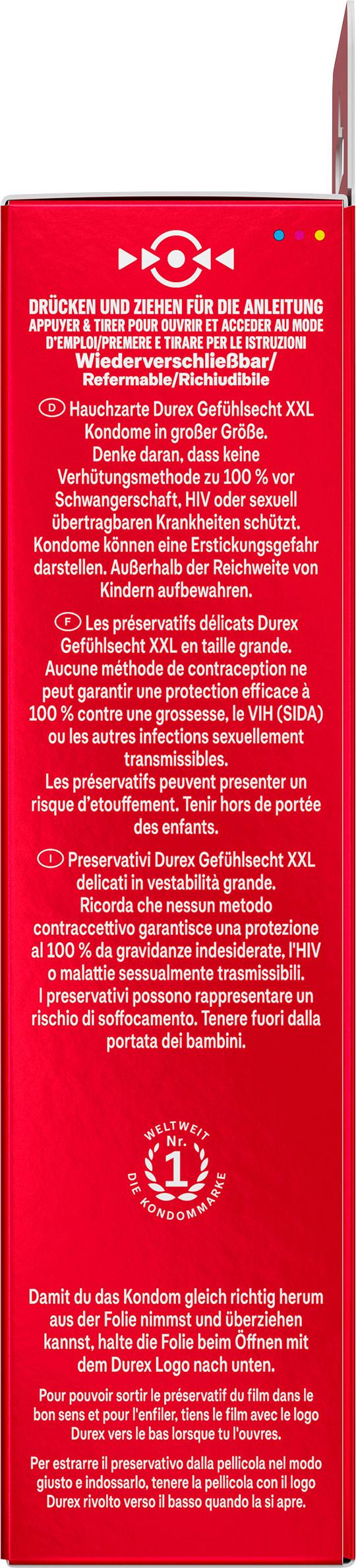 Produktbild Durex Gefühlsecht XXL 10 Stück 11 von 28
