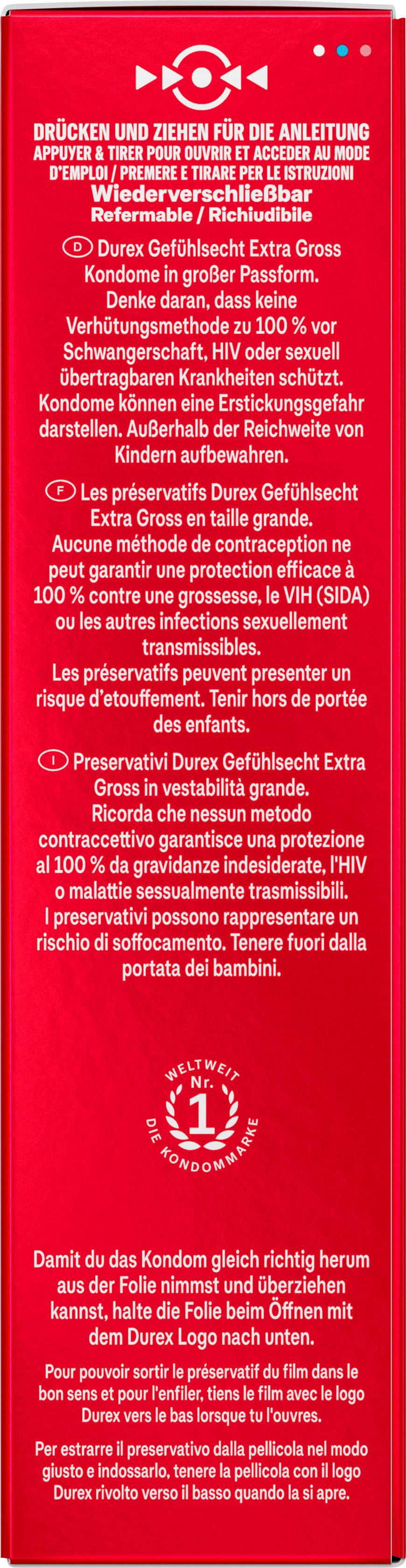 Produktbild Durex Gefühlsecht XXL 10 Stück 17 von 28