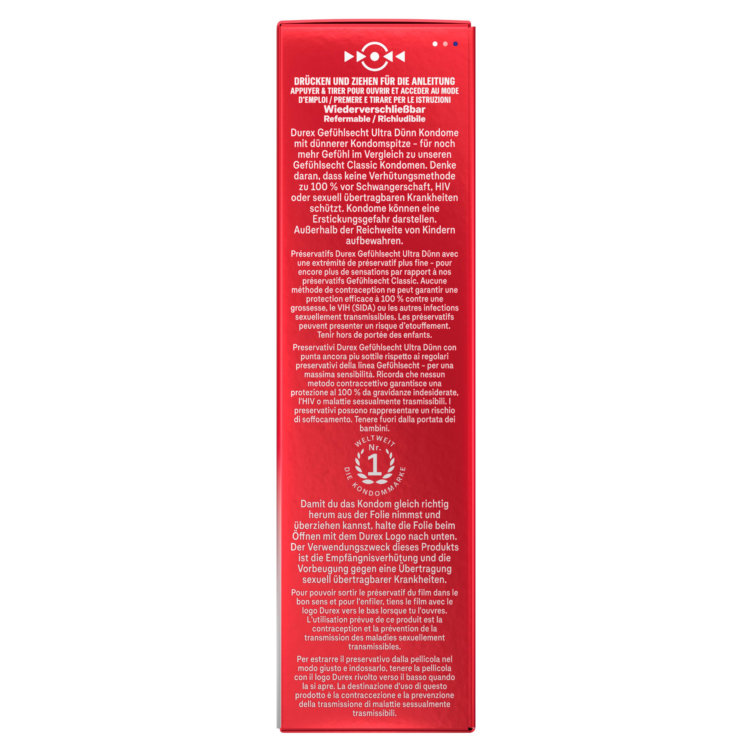 Produktbild Durex Gefühlsecht Ultra Kondome 10er Packung 10 von 20