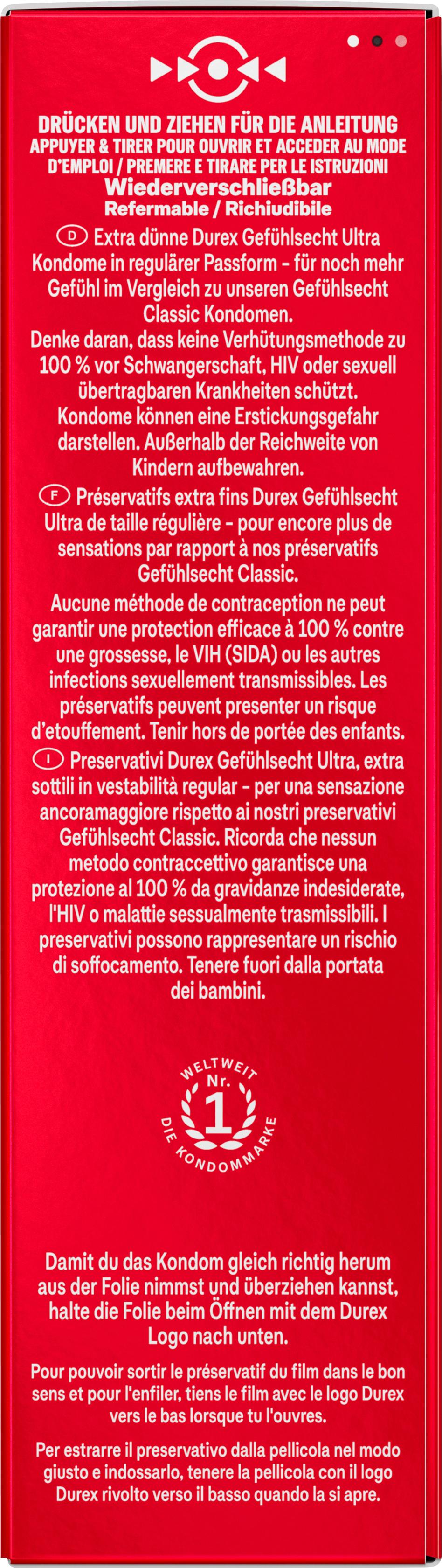 Produktbild Durex Gefühlsecht Ultra Kondome 10er Packung 19 von 20