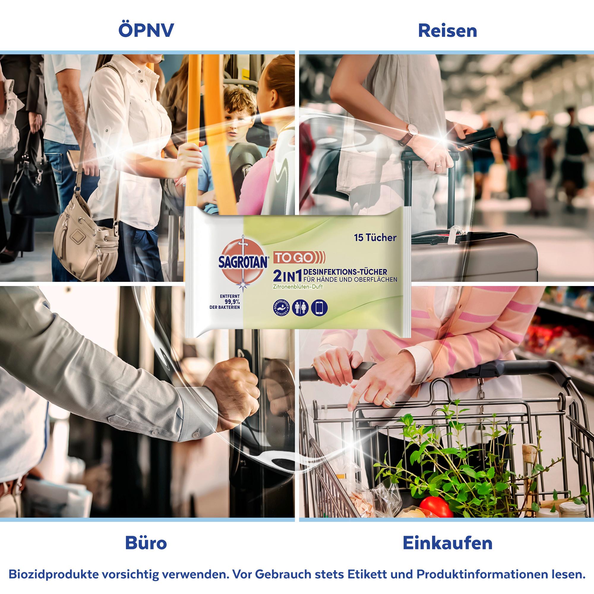 Produktbild Sagrotan 2in1 Desinfektions-Tücher für Hände und Oberflächen 3 von 7