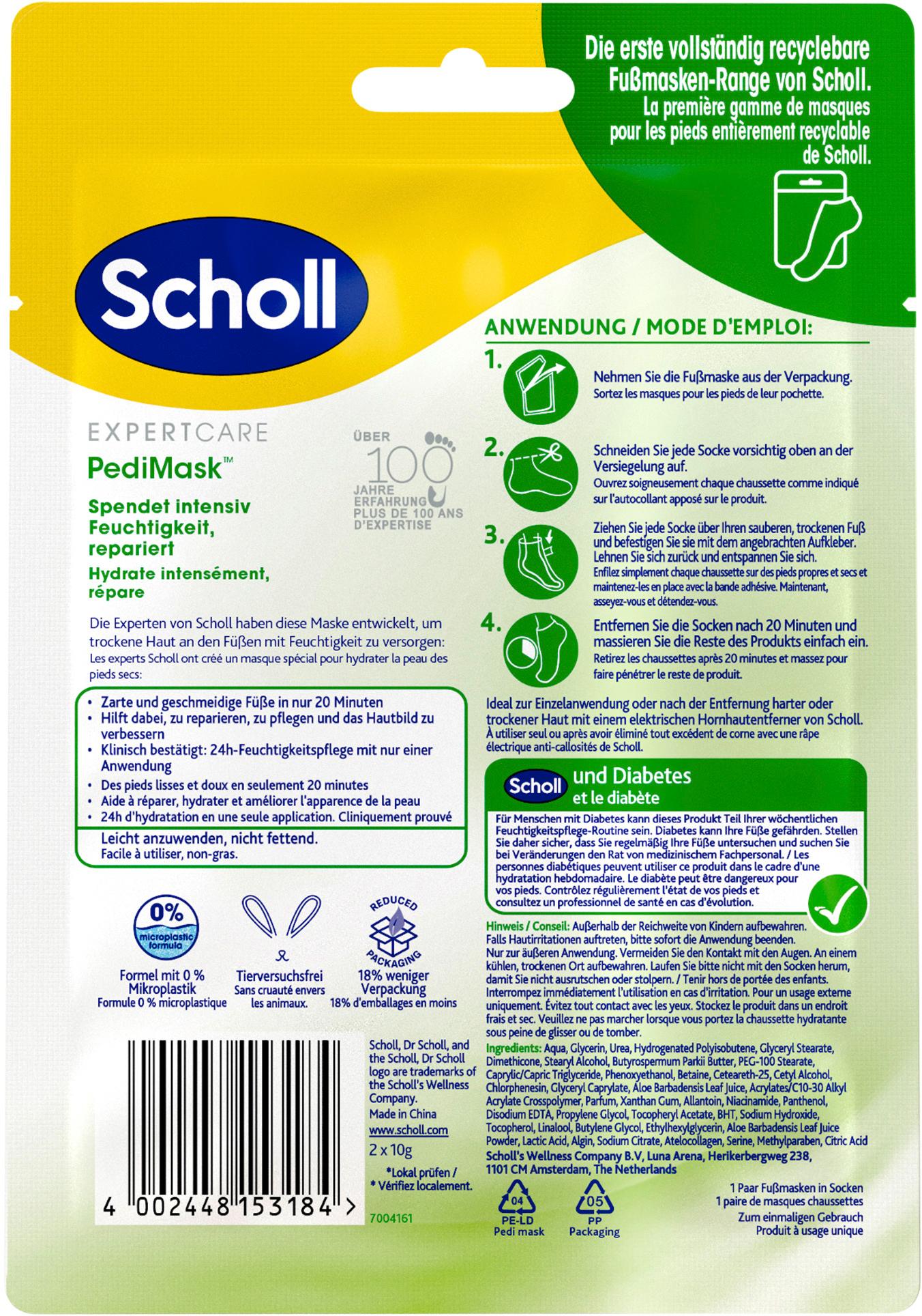 Produktbild Scholl Expert Care Intensiv Pflegende Fussmaske in Socken Aloe Vera 2 von 3