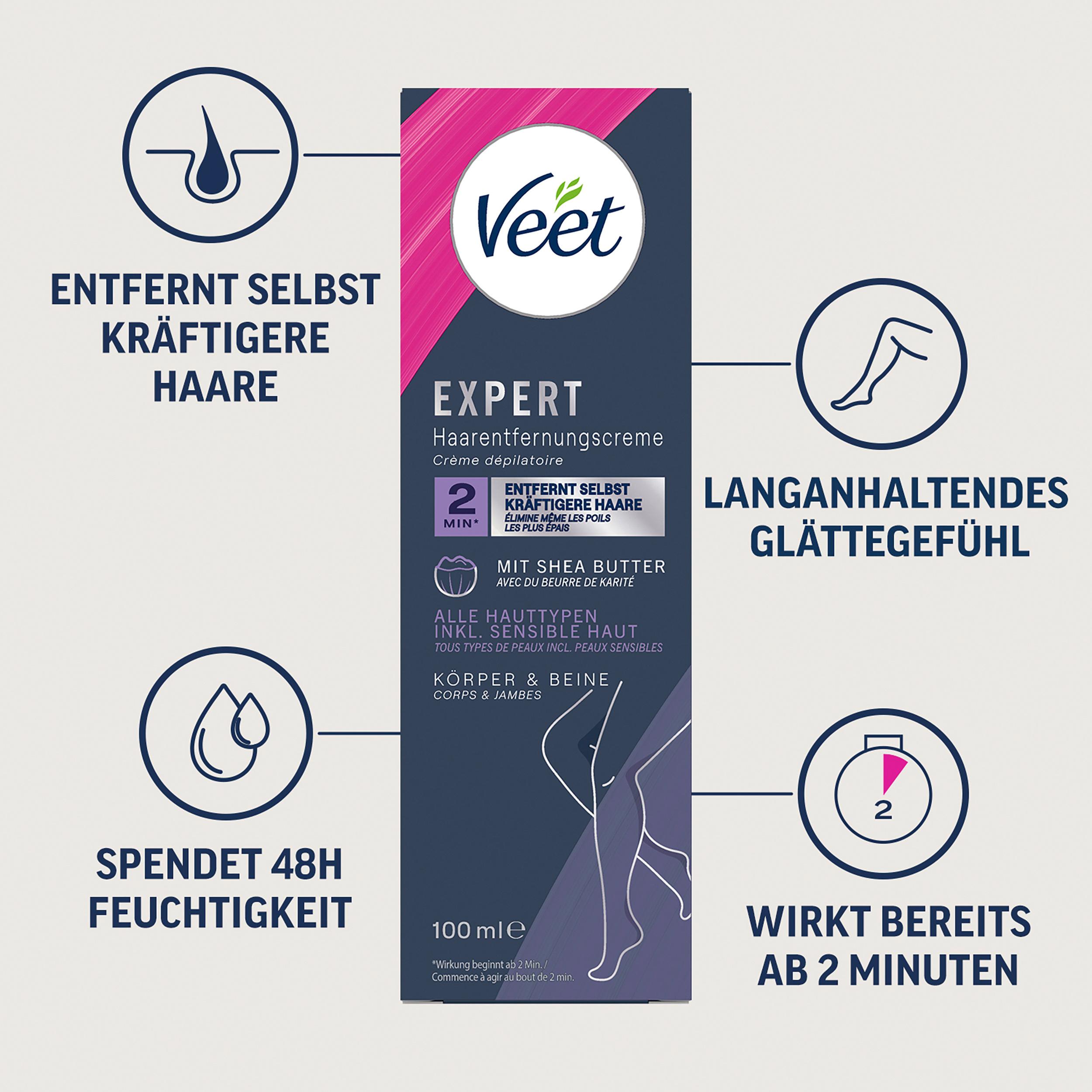 Produktbild Veet Expert Haarentfernungs Creme Körper+Beine 3 von 10