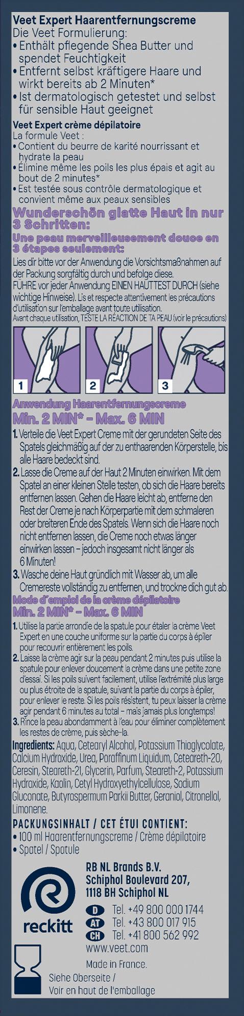 Produktbild Veet Expert Haarentfernungs Creme Körper+Beine 2 von 10
