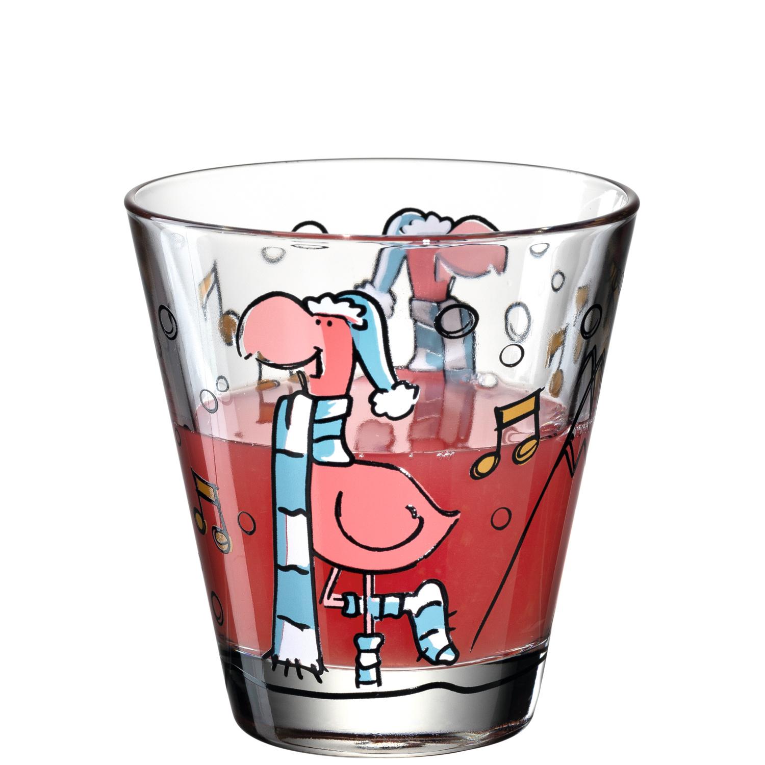 Produktbild LEONARDO Becher Glas Flamingo Natale 2 von 2